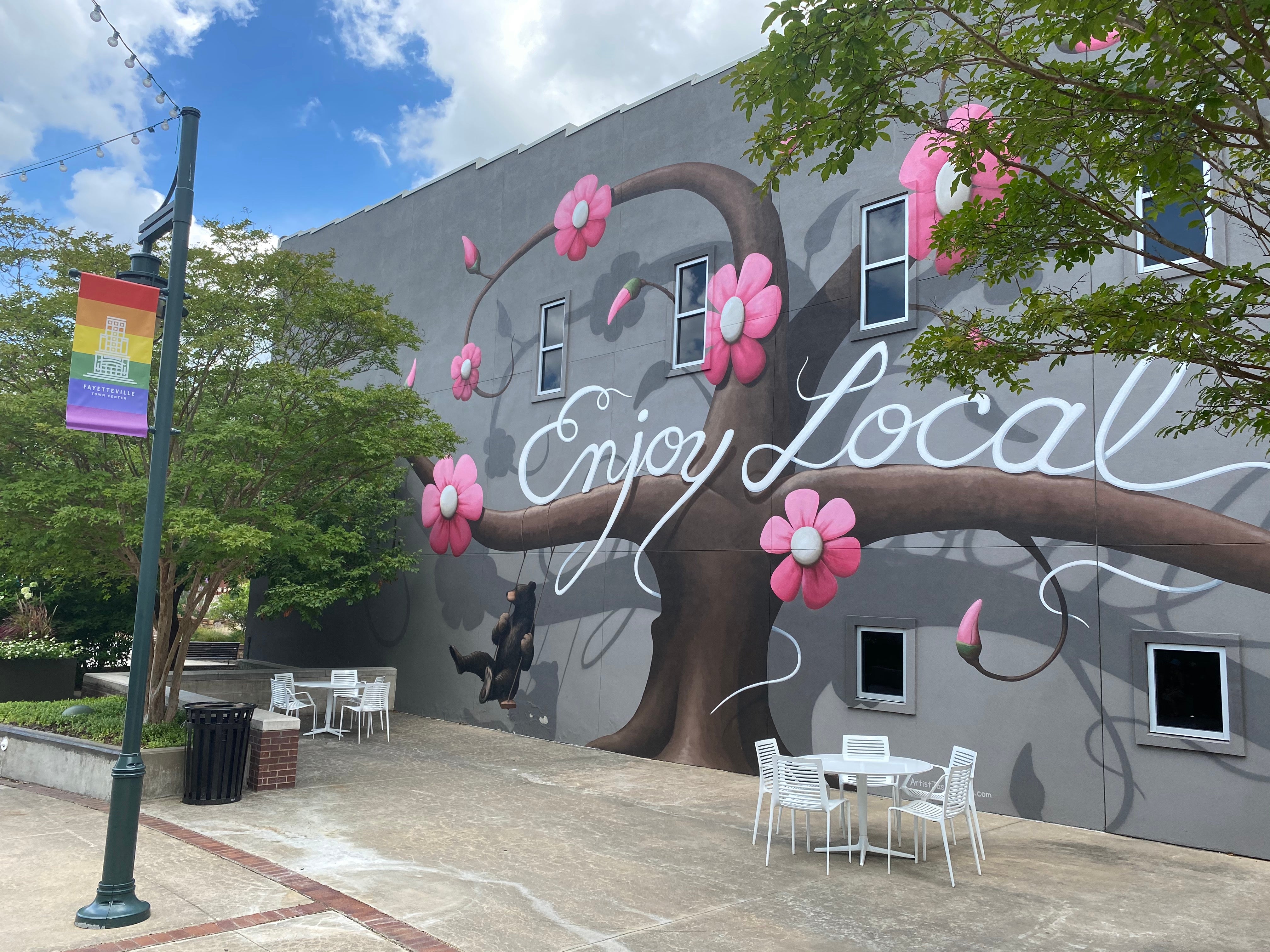 Mural art on the Fayetteville square