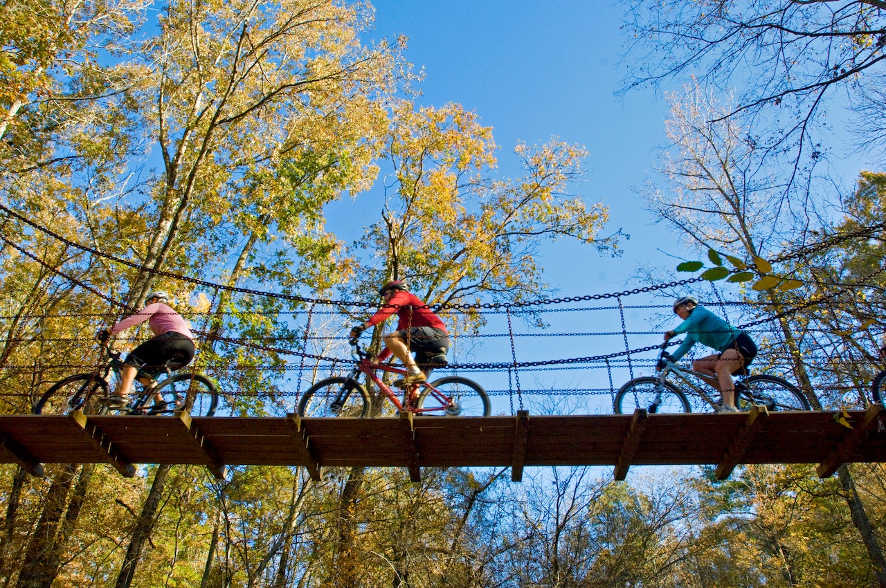 Biking over Cane Creek