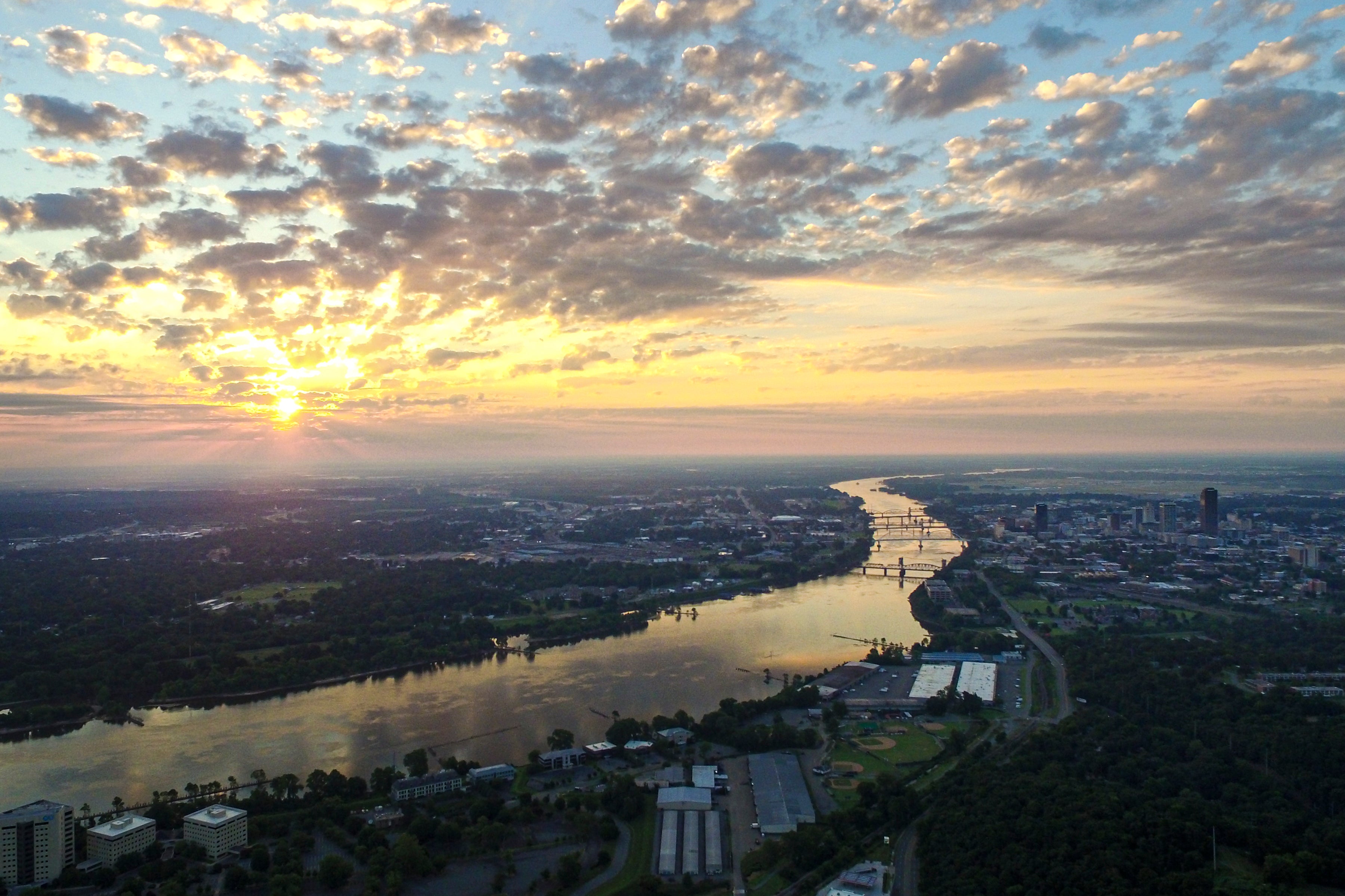 View of the Arkansas River from North Little Rock 