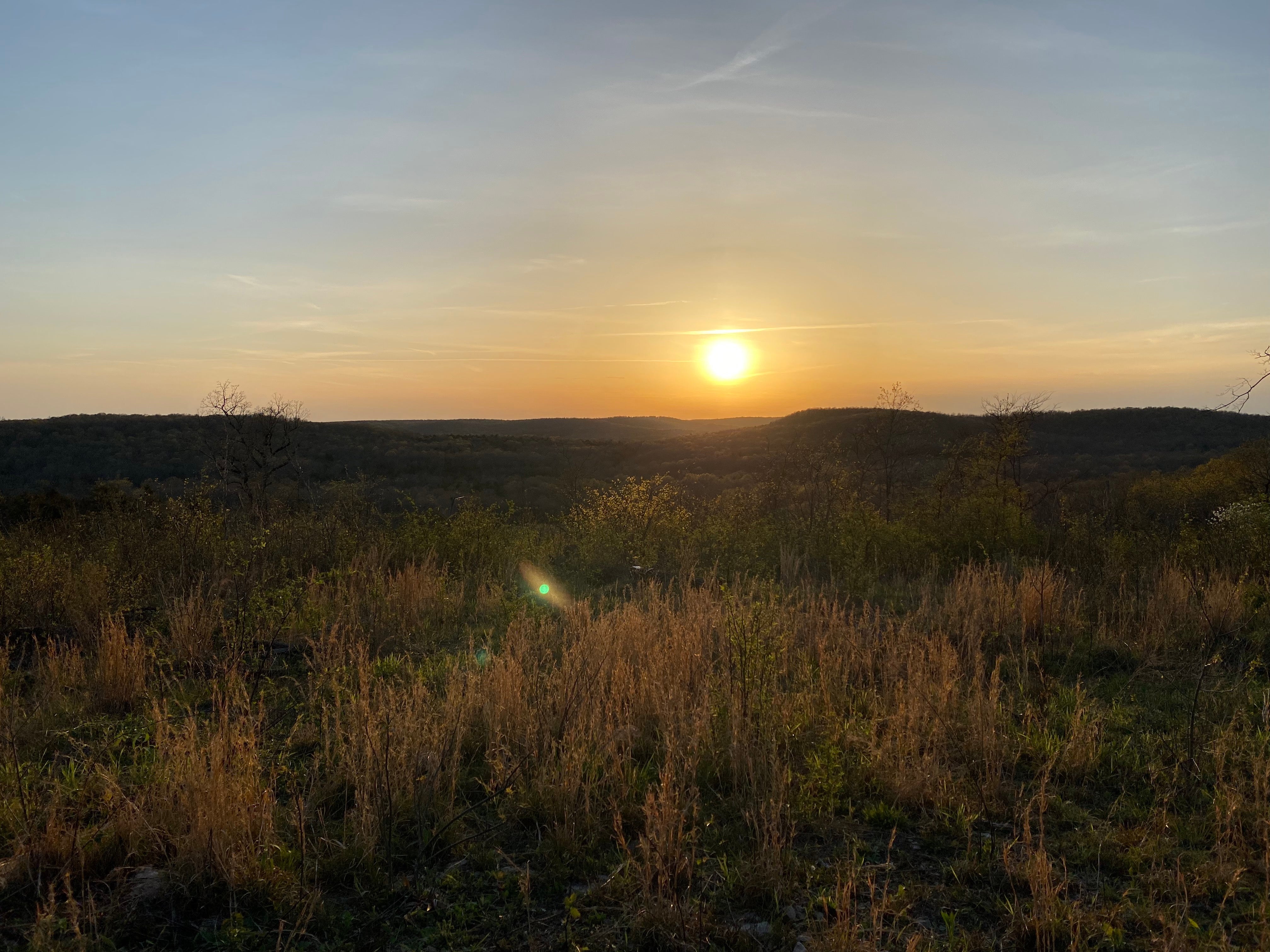 A sunset view near Bertucci's Country Cabin