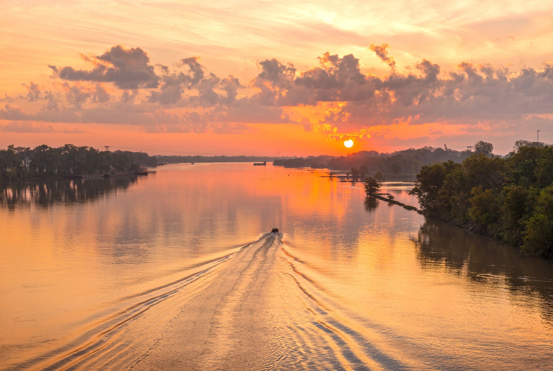 A section of the Arkansas River in Little Rock.