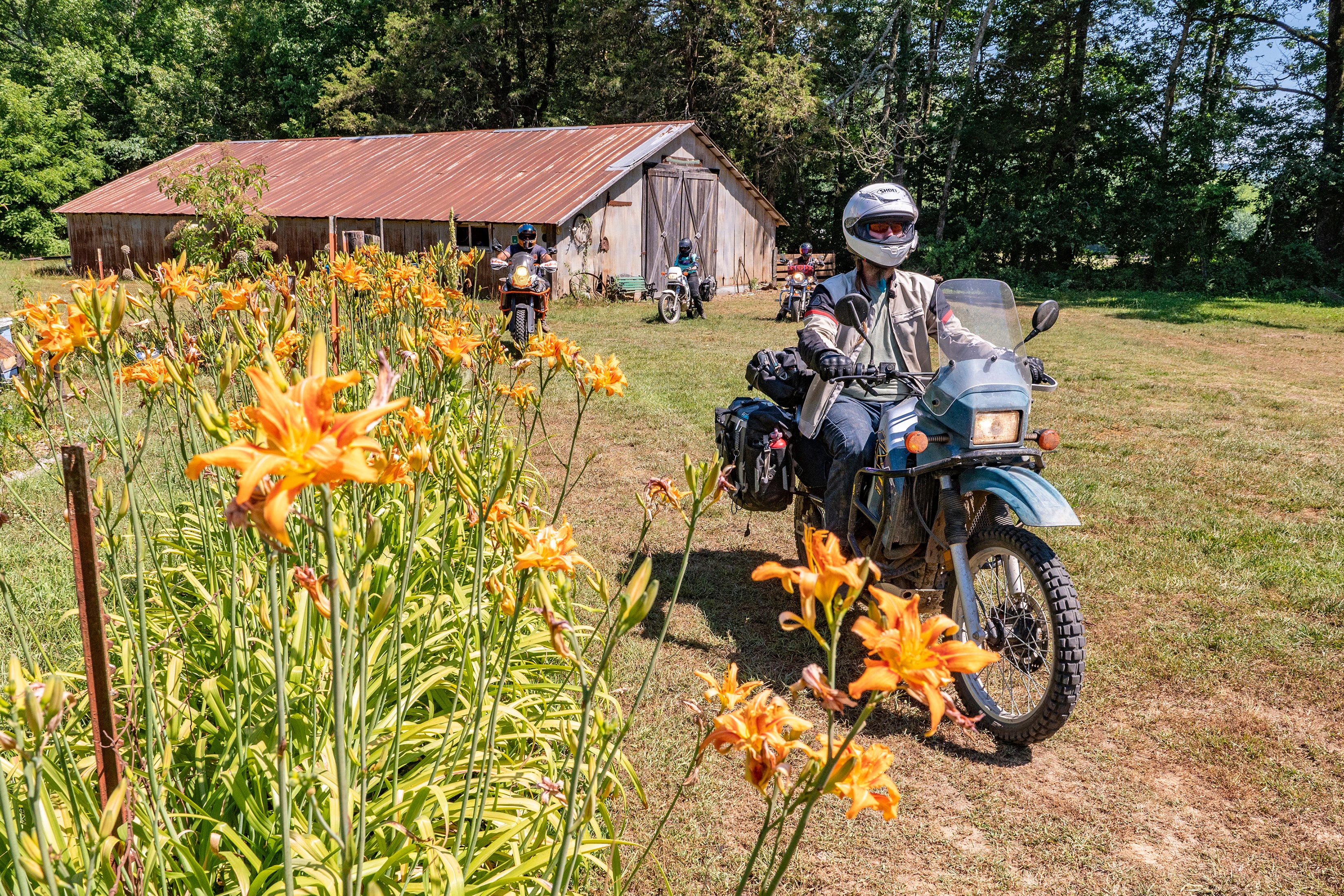 Riding a trail in Fayetteville
