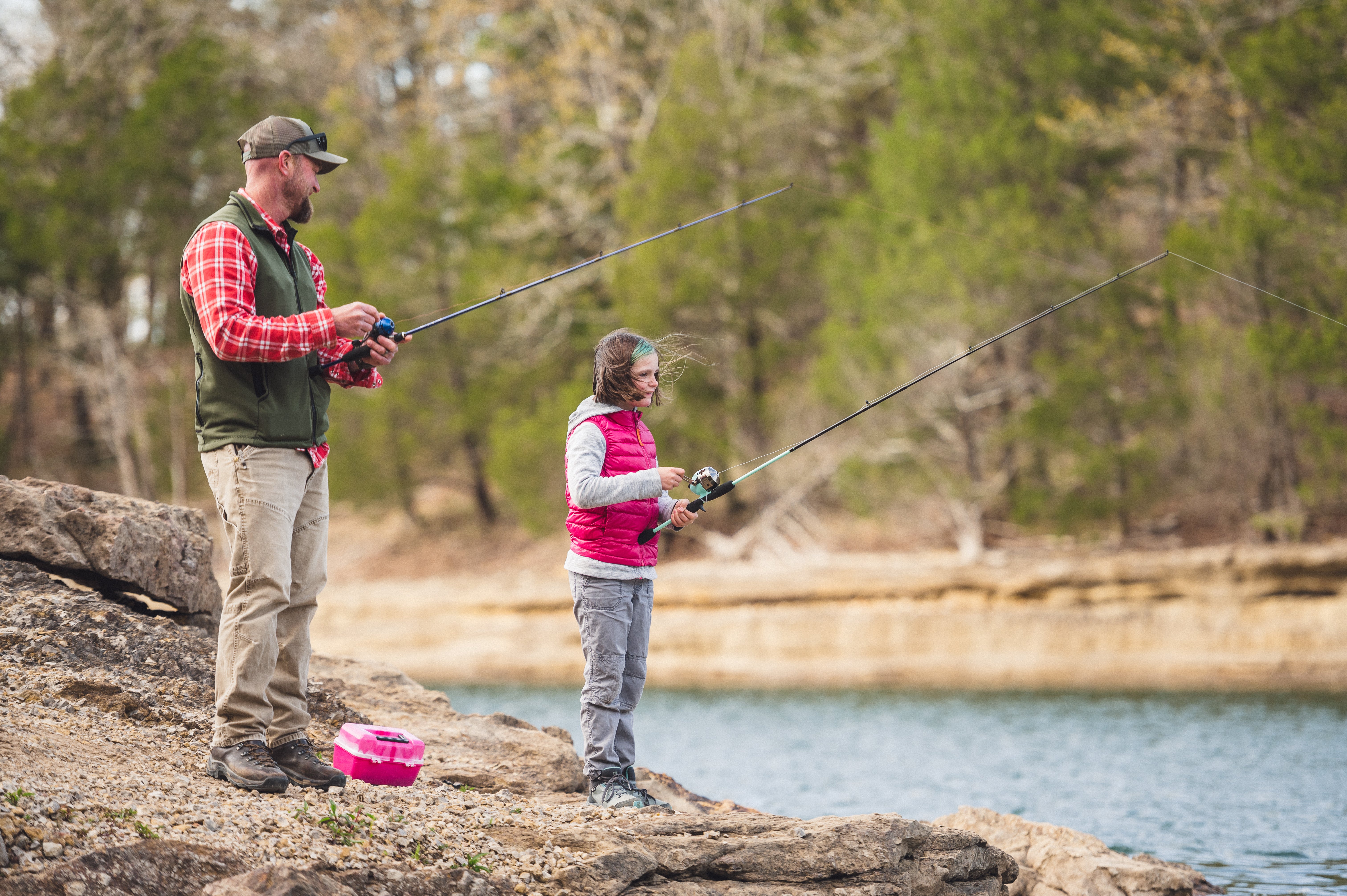 Bank fishing in Arkansas