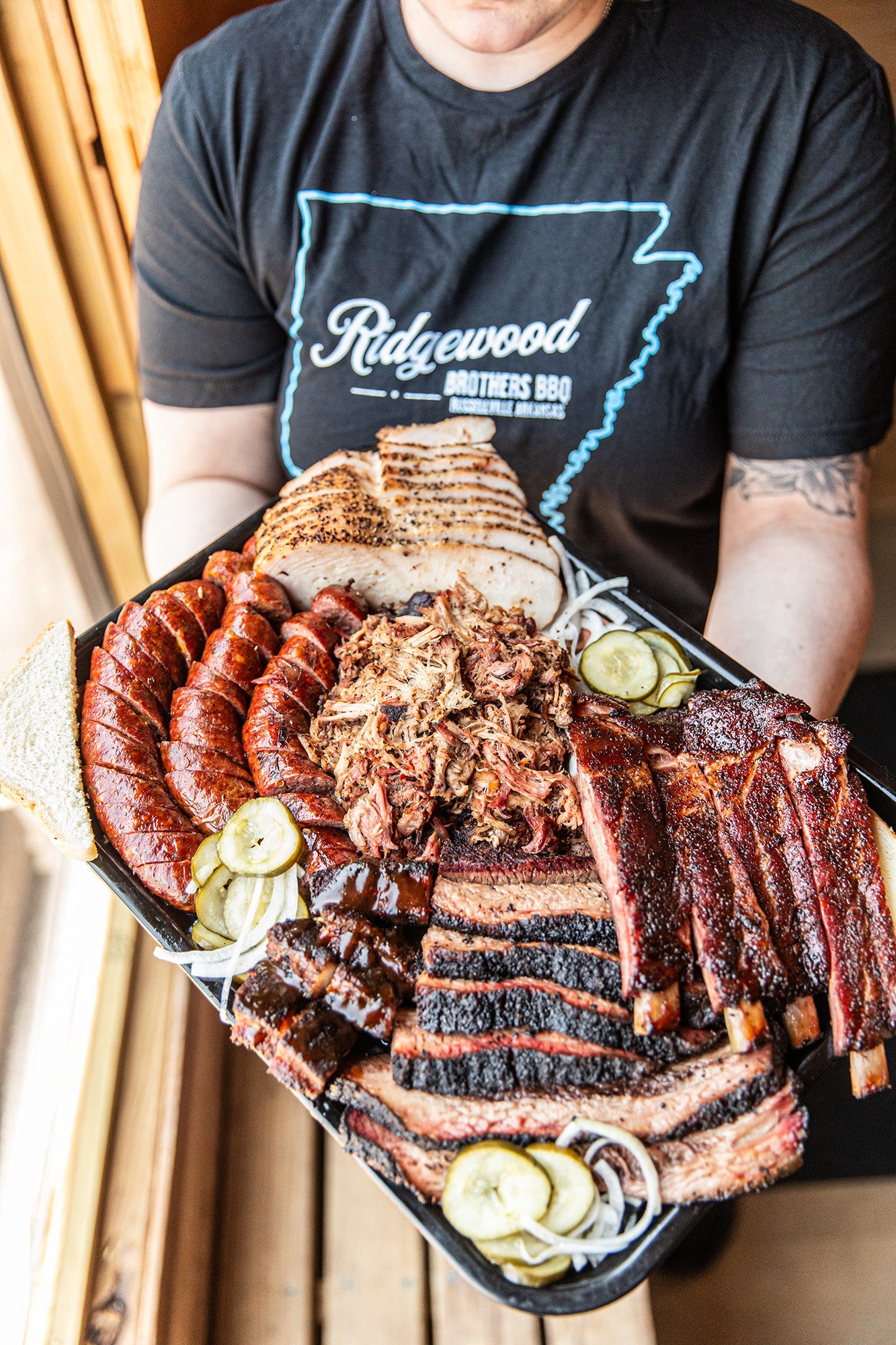 plate of Ridgewood Brother's BBQ