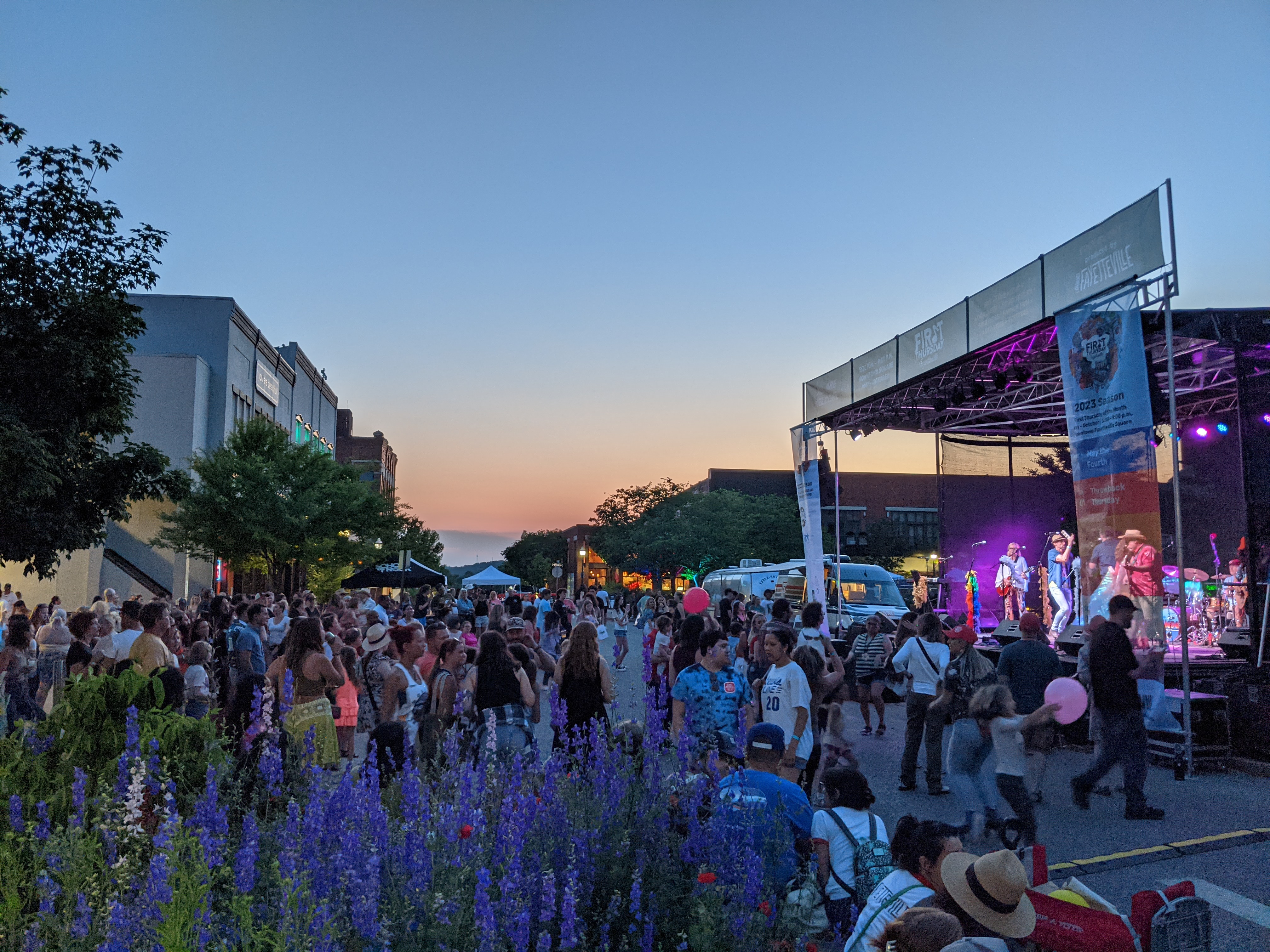 Downtown Fayetteville on First Thursday