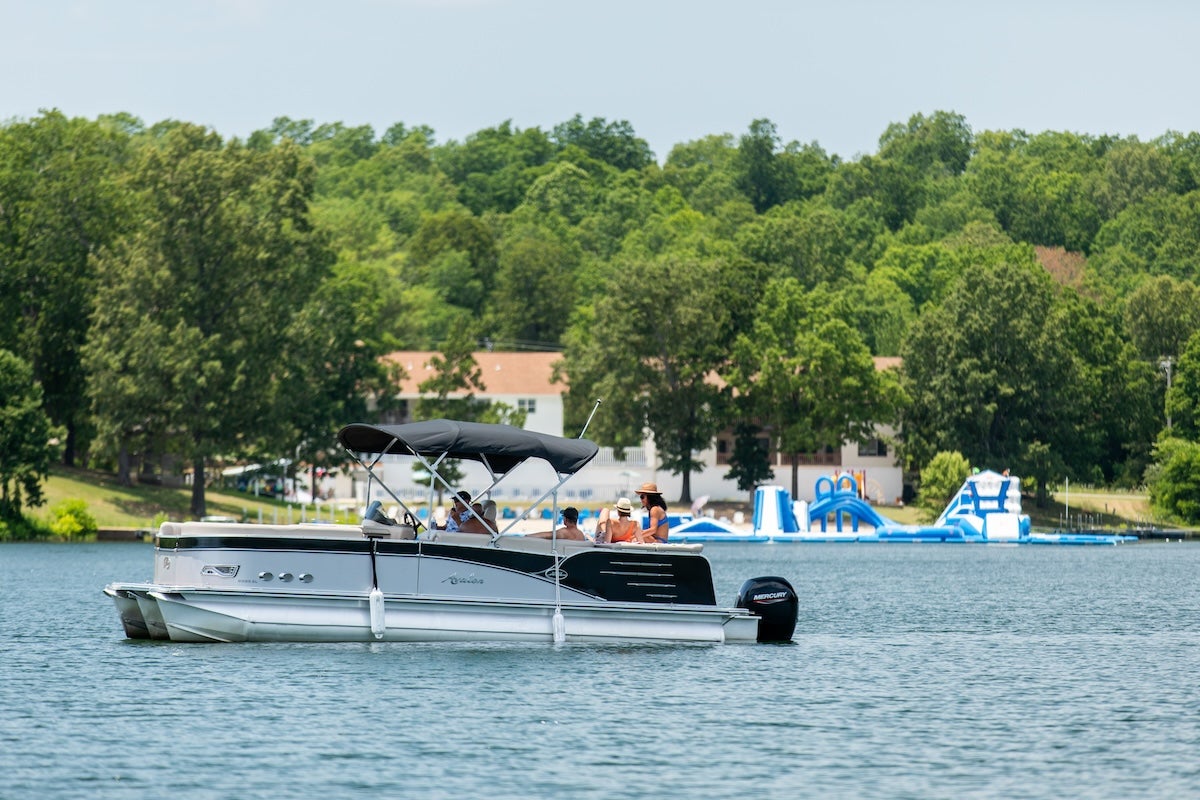 Family Boating Crown Lake at Cherokee Village