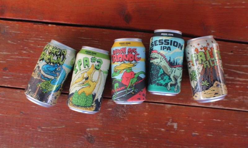 Fossil Cove beer selection