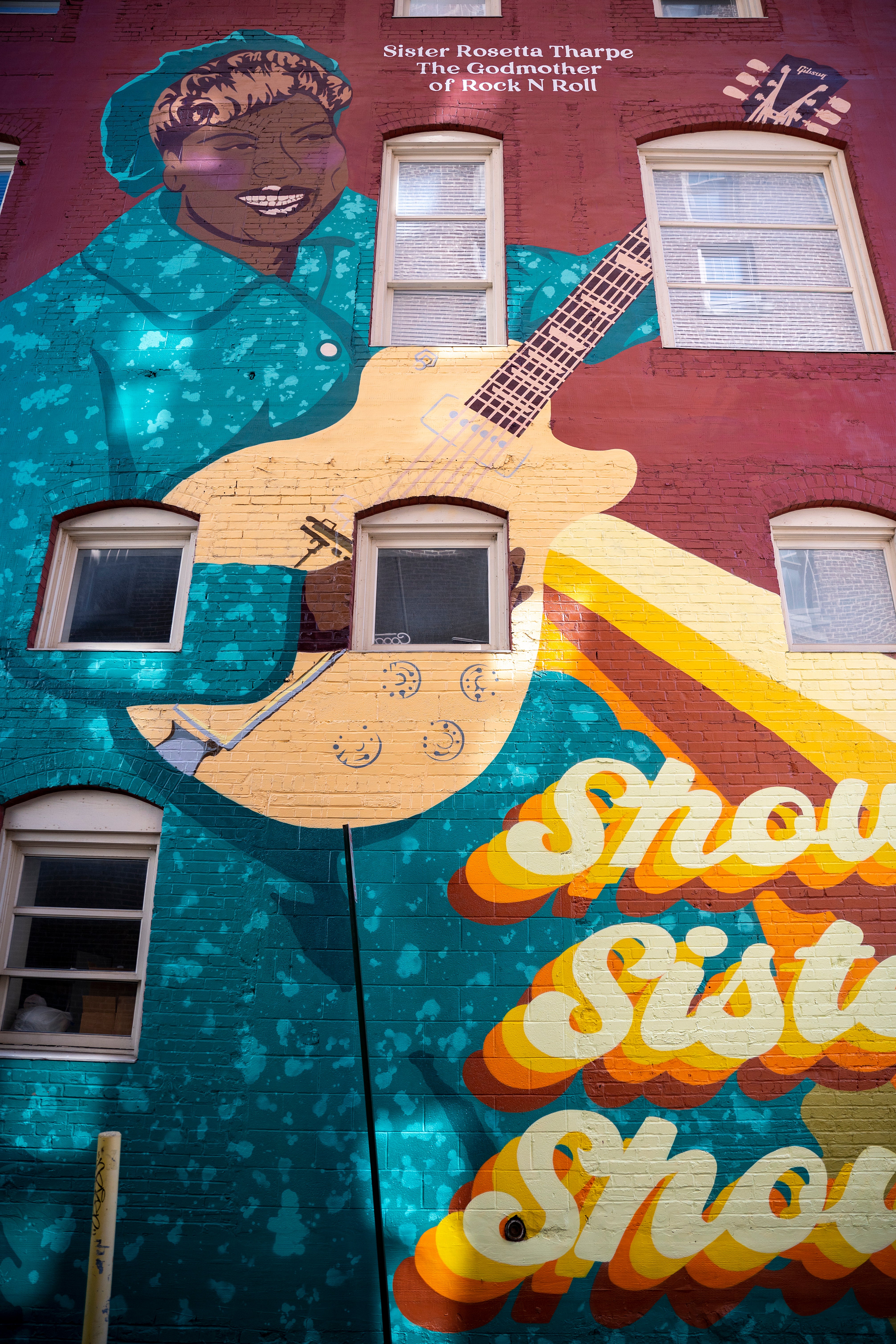 Sister Rosetta Tharpe Mural in Little Rock