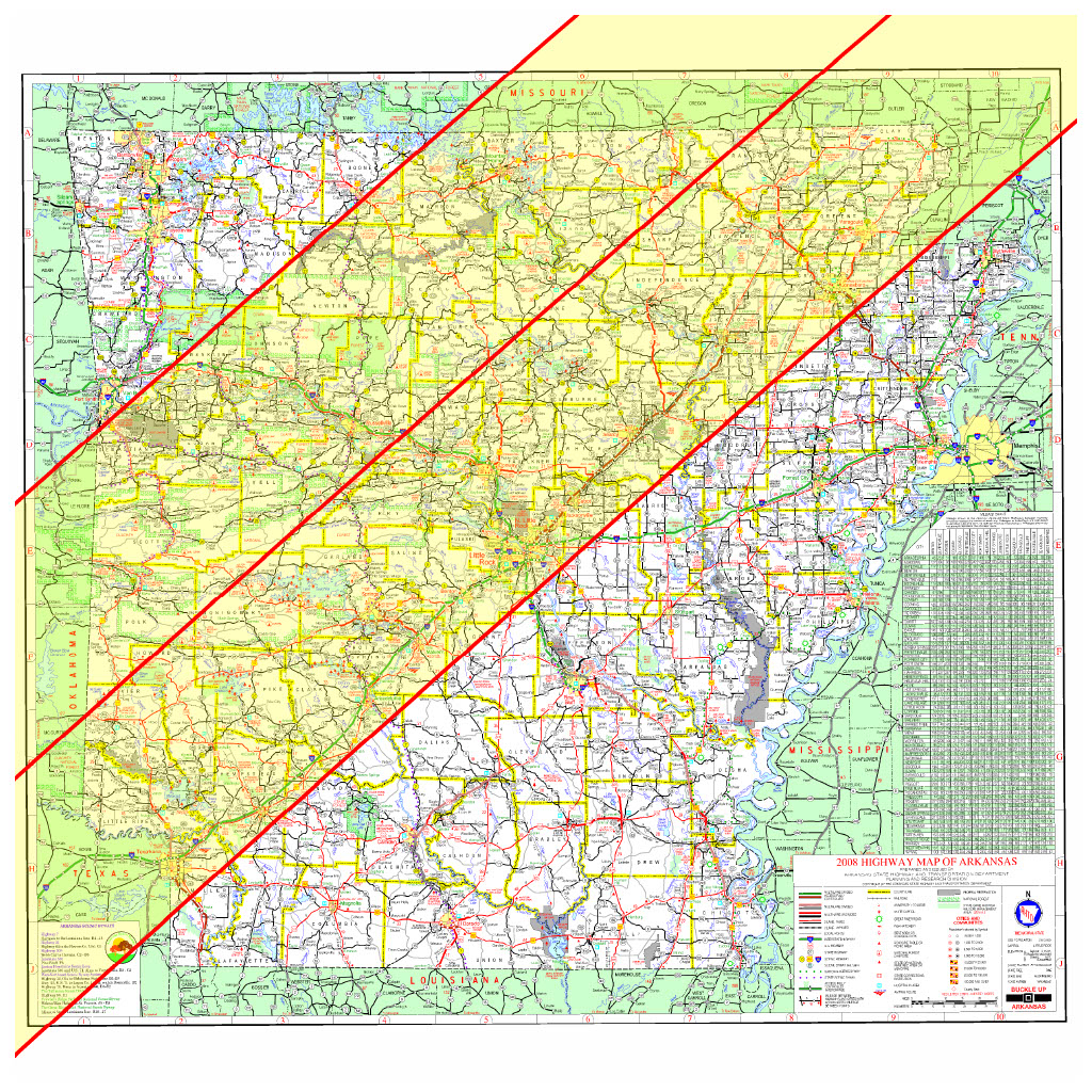 The path of totality enters Arkansas near Texarkana and moves northeast.
