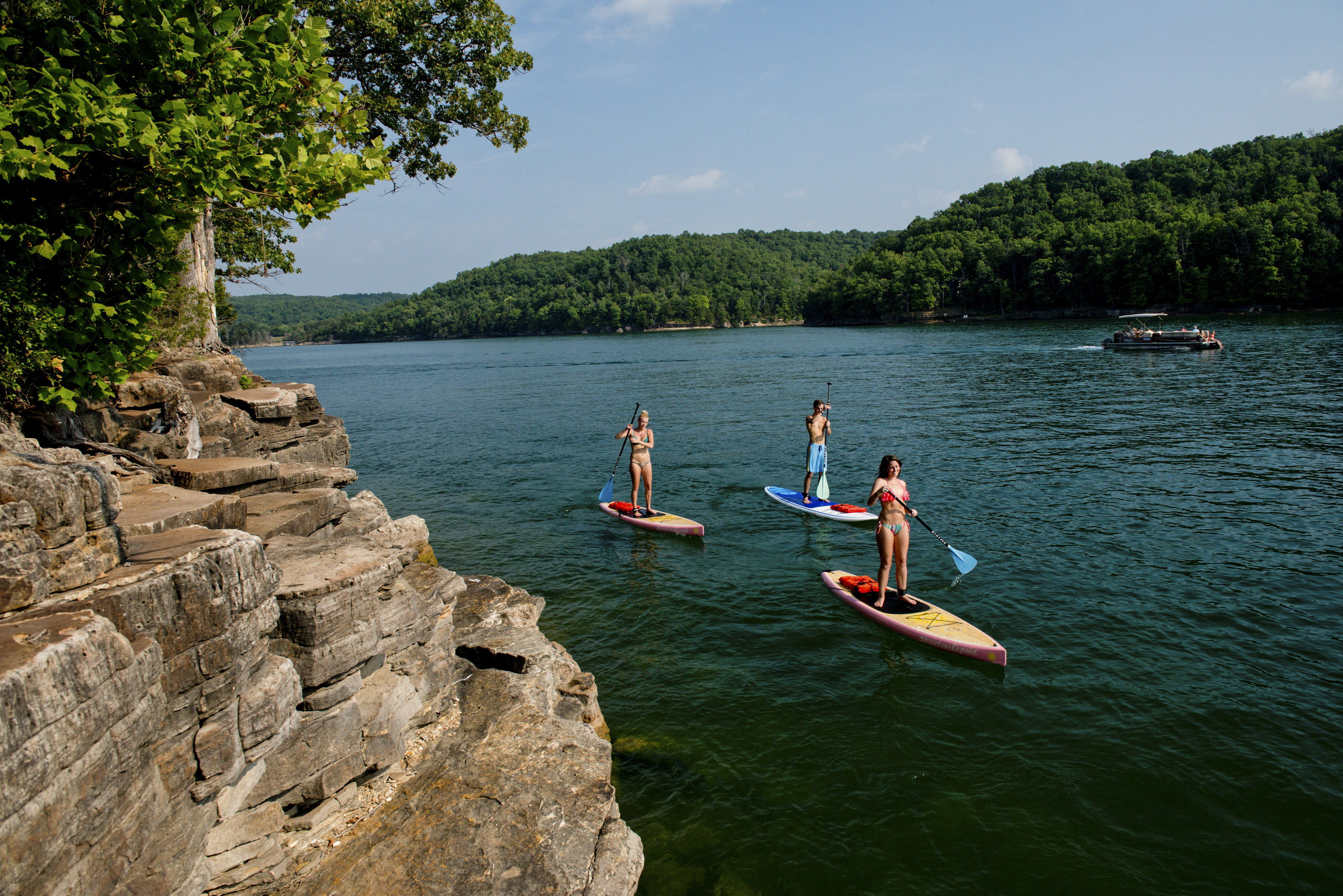 Standup paddle boarding on Beaver Lake