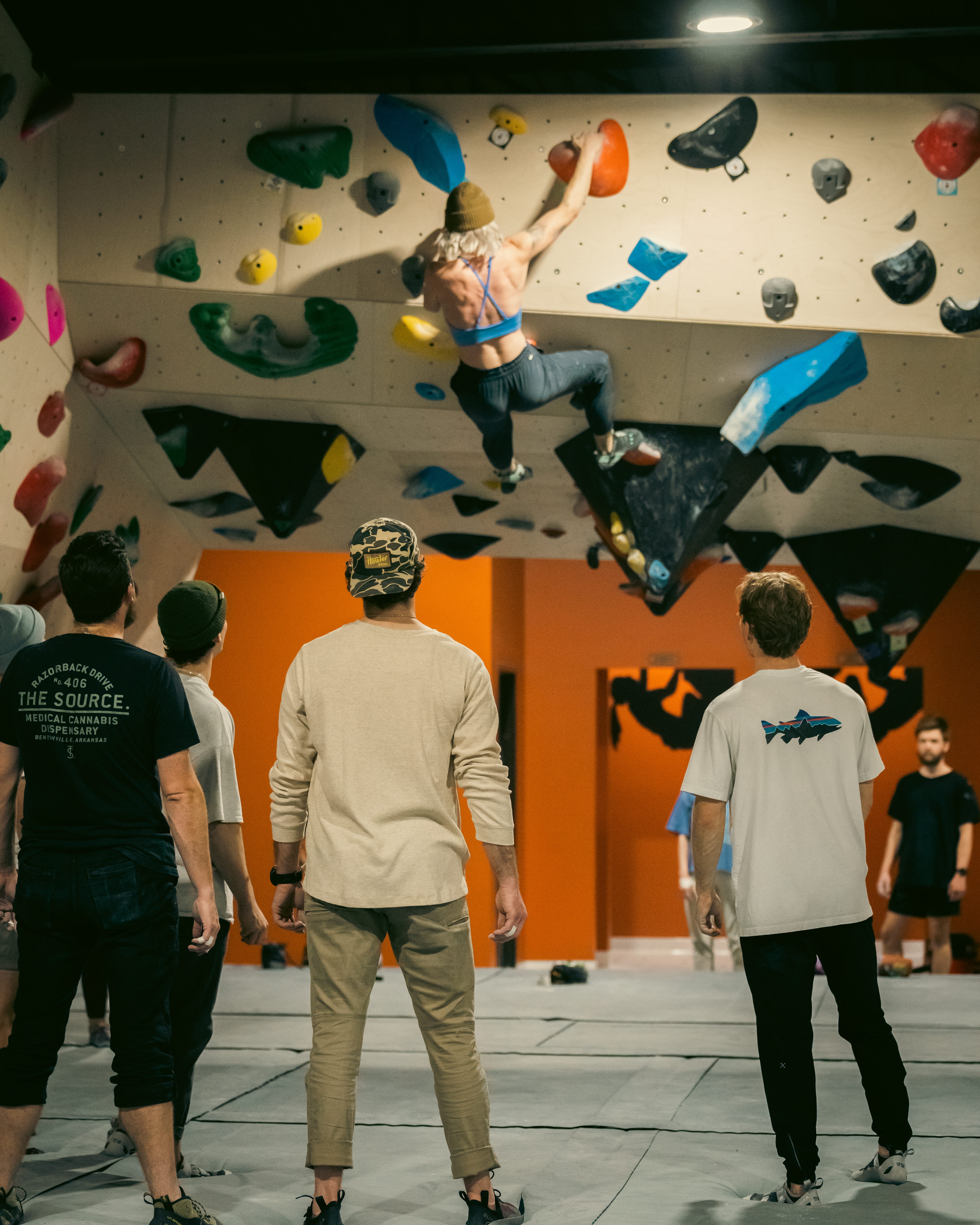 Boulders and Brews in Fayetteville, Arkansas offers rock climbing and coffee.