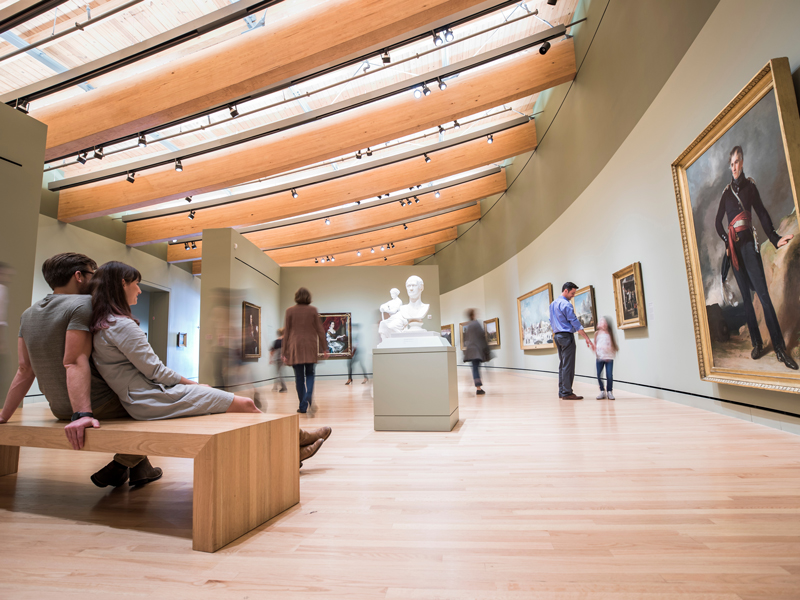 Inside the a gallery installation at the Crystal Bridges Museum of American Art