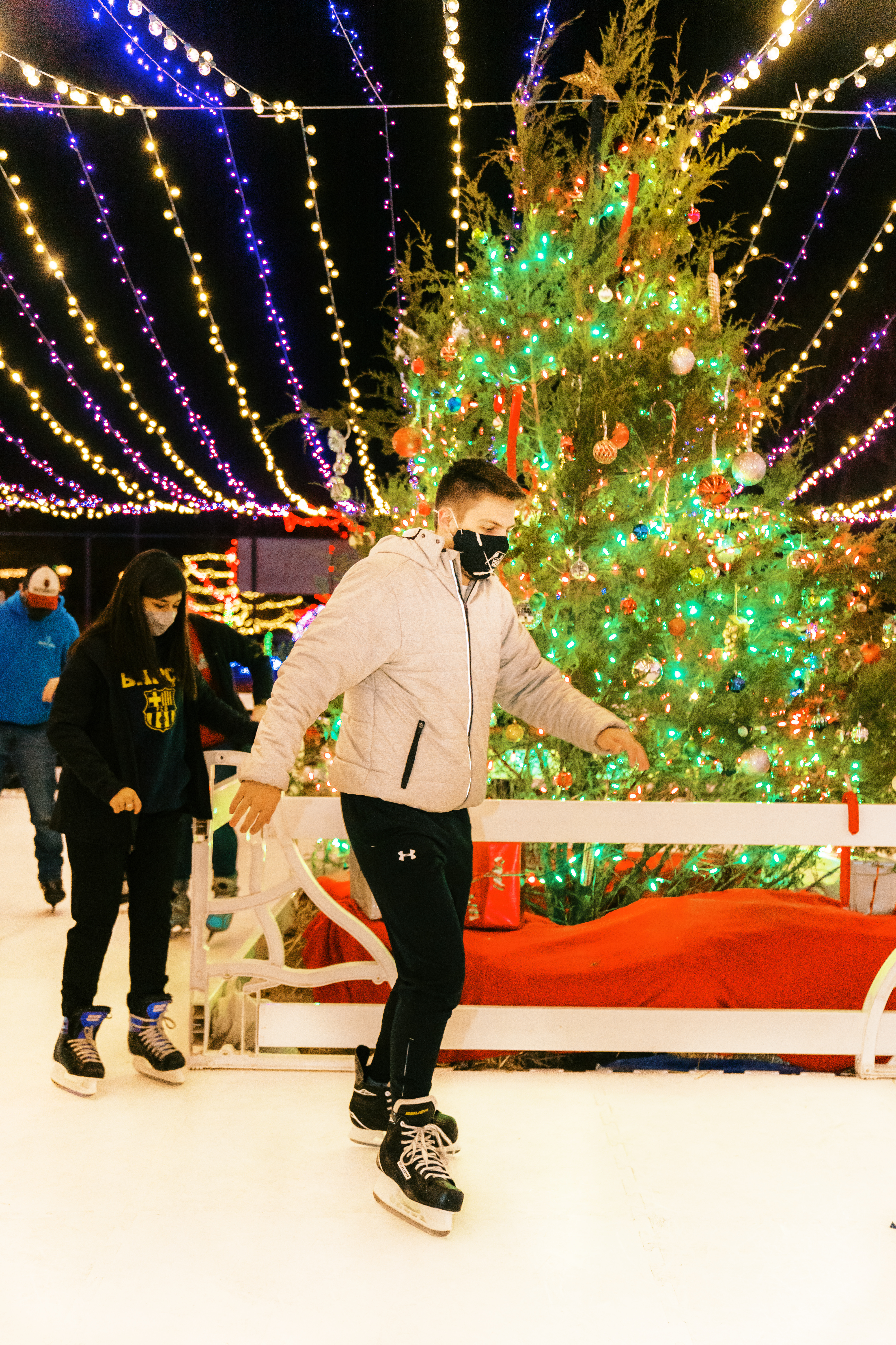 Ice skating in Cline Park in Clarksville