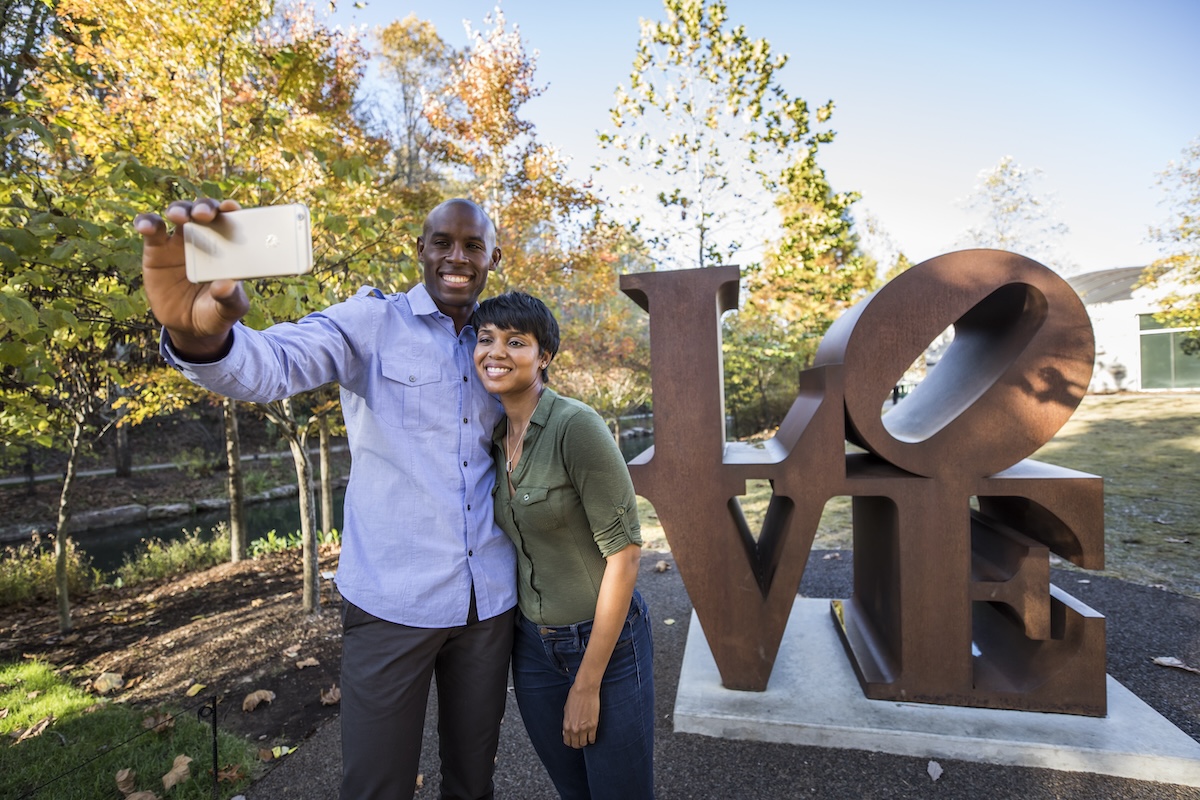 Love sign at Crystal Bridges Museum