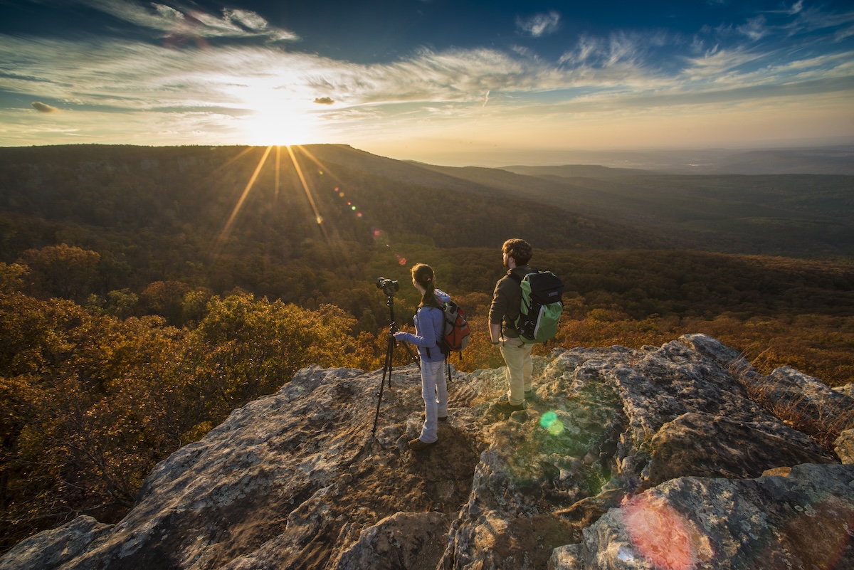 Hiking at Mount Magazine State Park