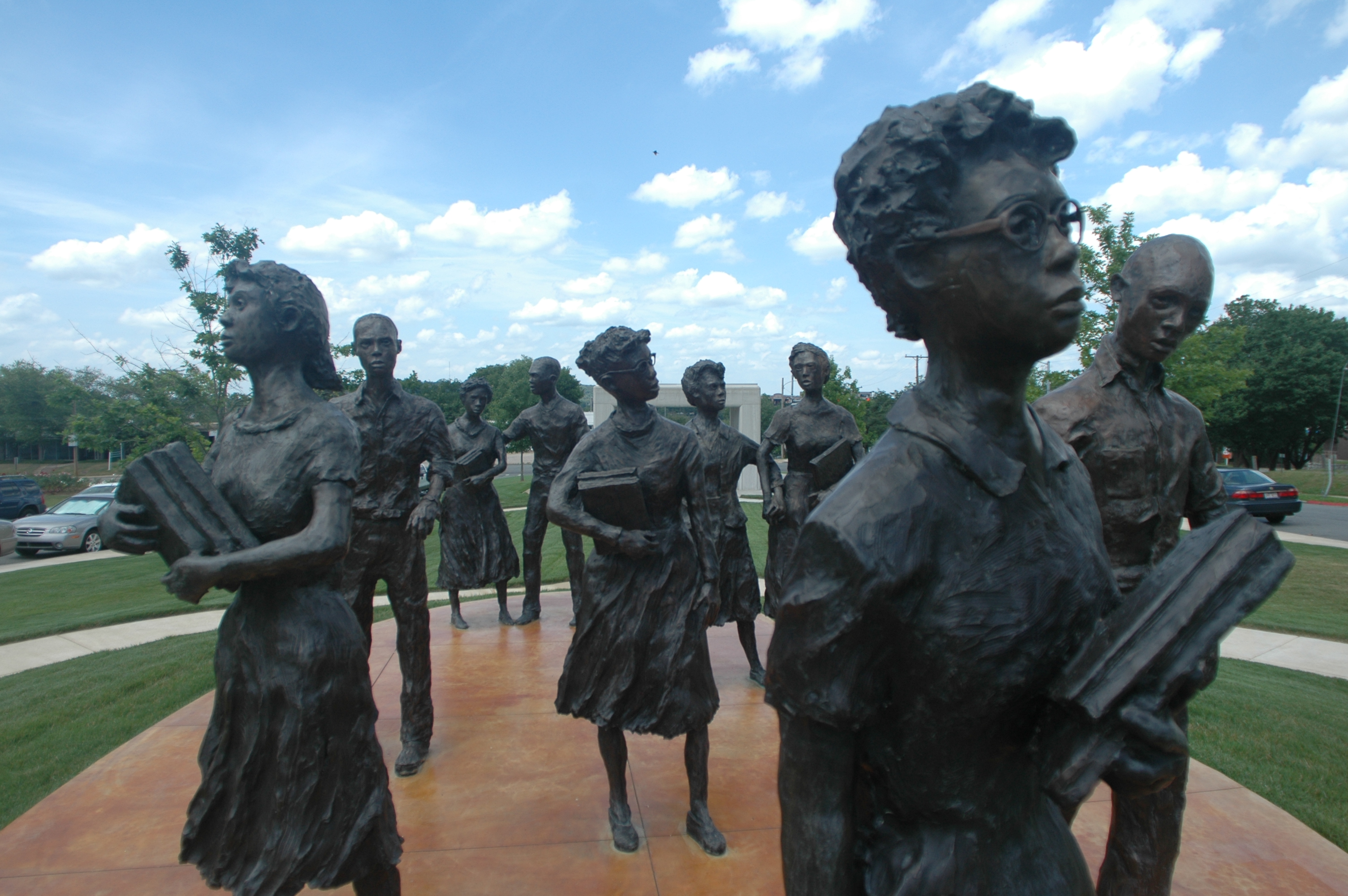 Little Rock Nine Memorial at the Arkansas State Capitol