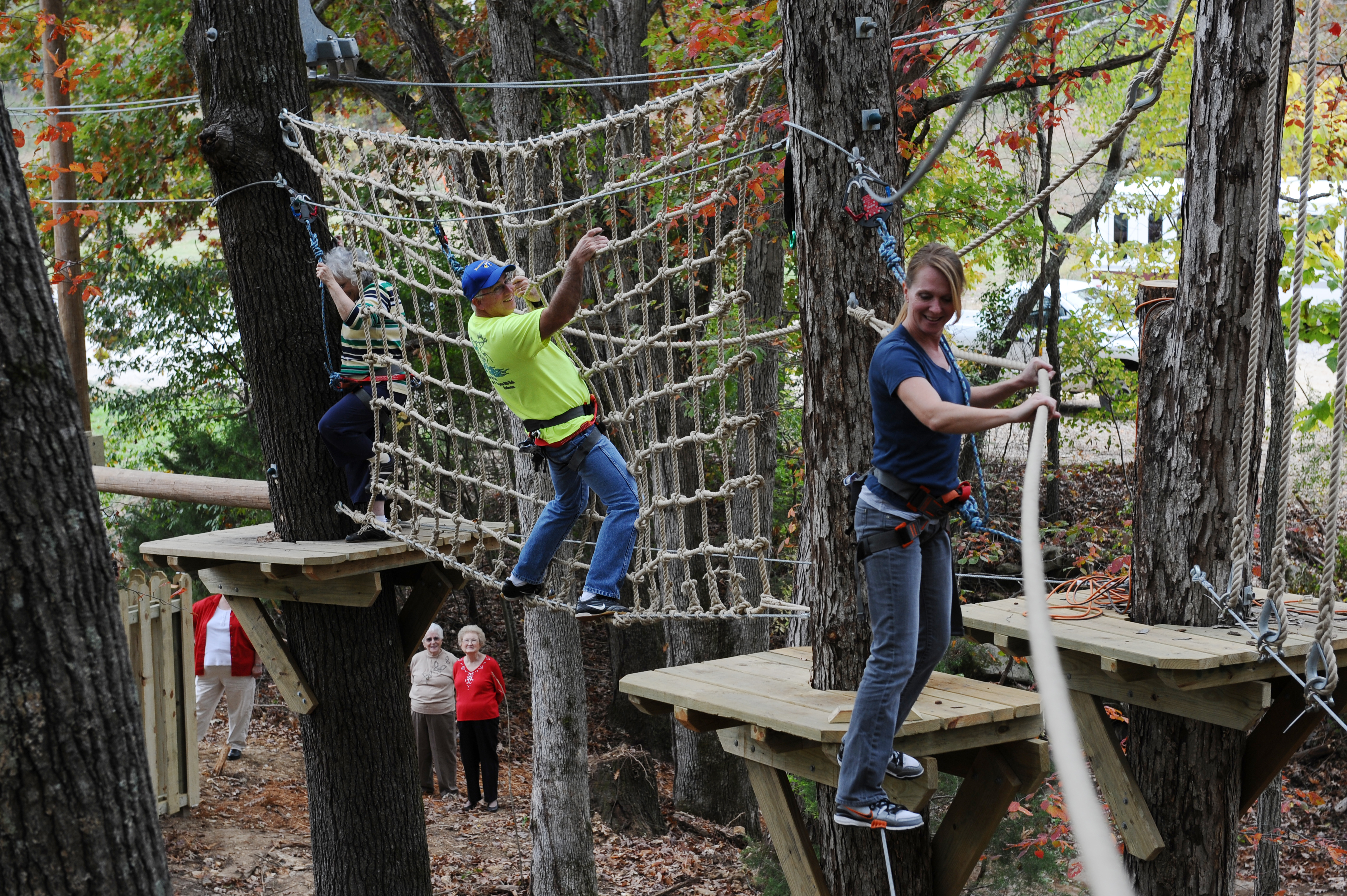 The ropes course at Loco Ropes Adventure