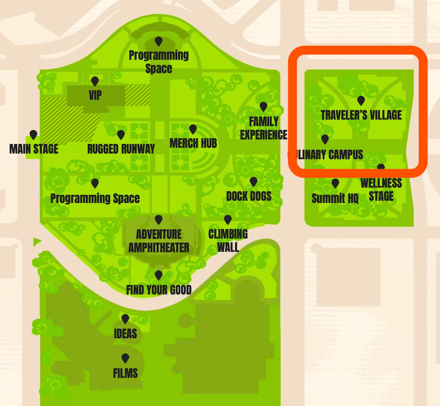 map of location at festival