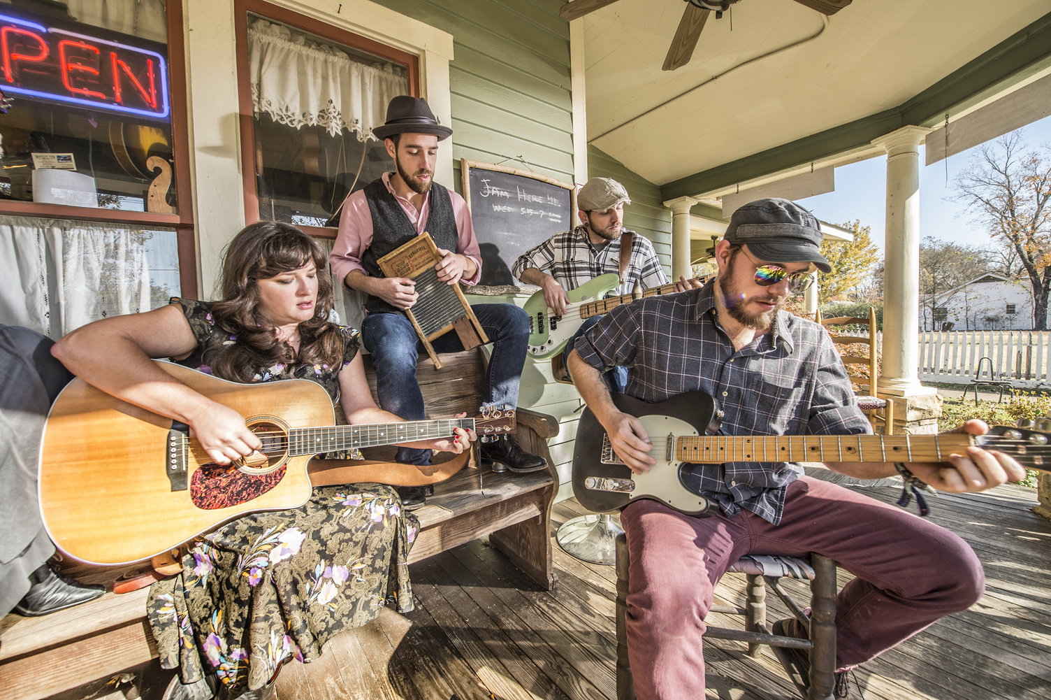 Music on the square in Mountain View, Arkansas