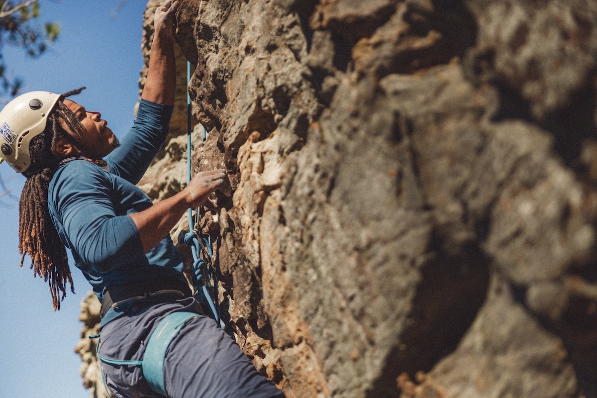 rock climbing at Jamestown Crag