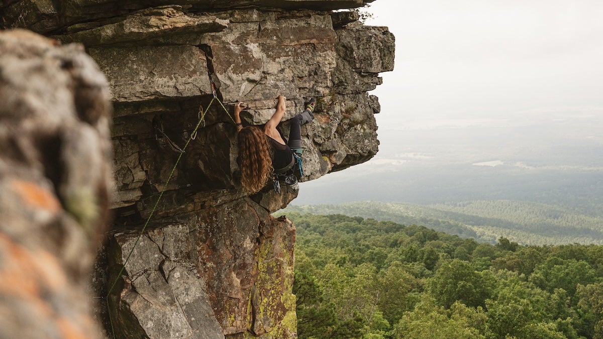 Climber on Mount Magazine