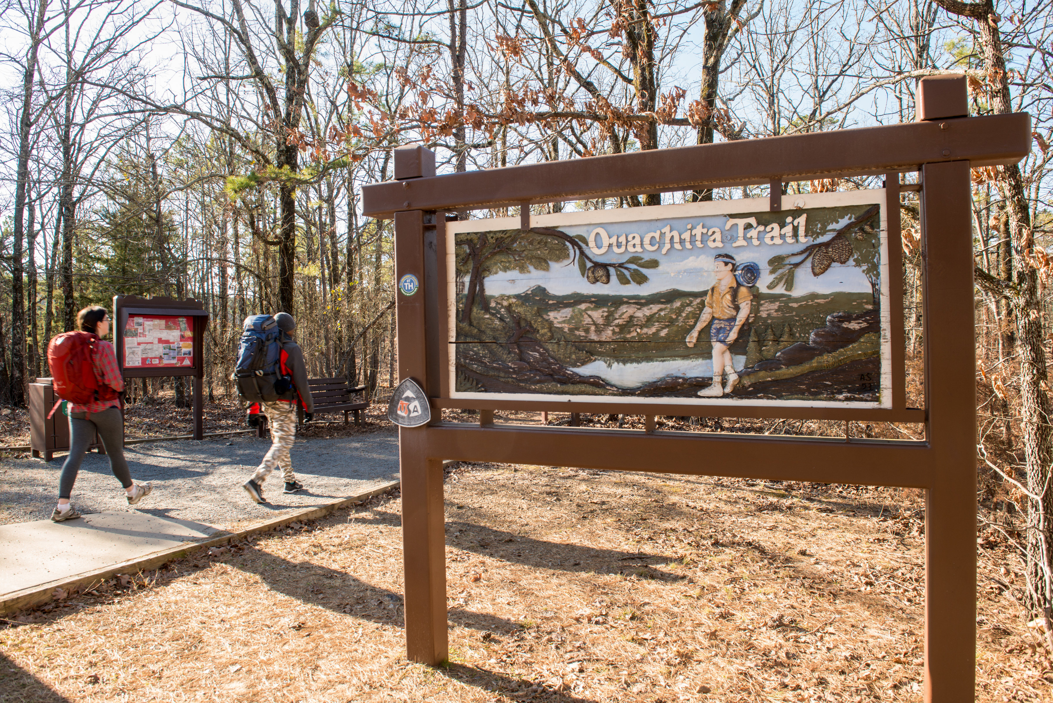 Backpackers set out on the Ouachita National Recreation Trail