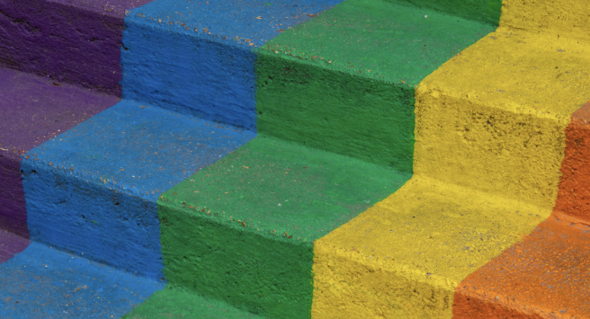 Rainbow stairs at Eureka Springs