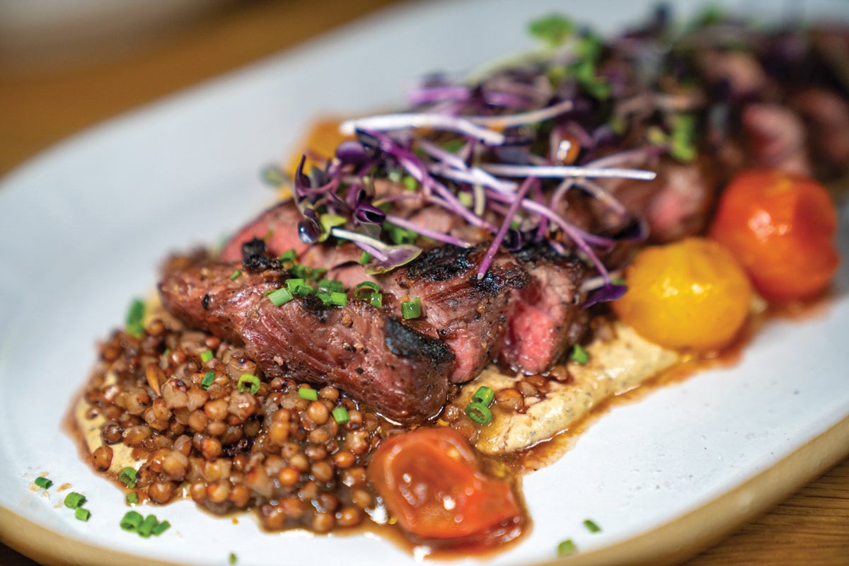 A steak meal at The Preacher's Son restaurant in Bentonville