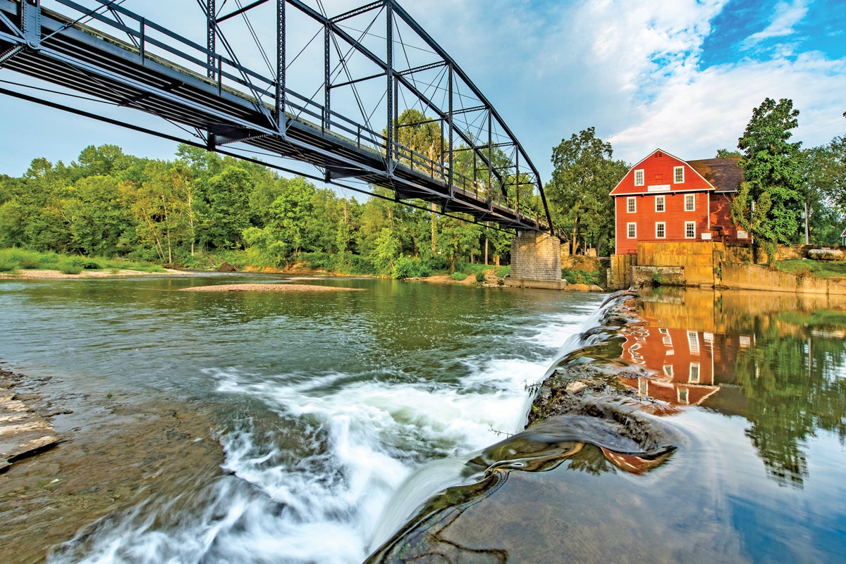 Historic War Eagle Mill and Bridge on War Eagle Creek