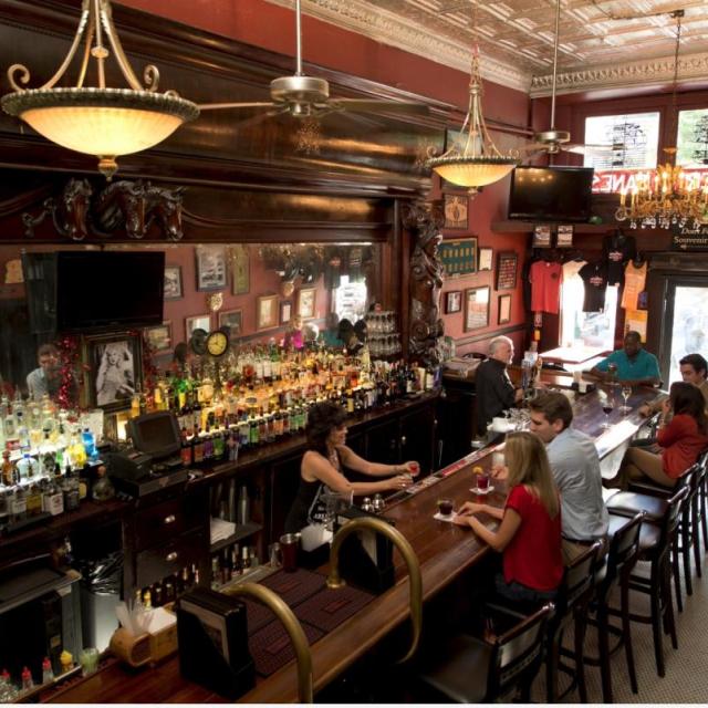 The bar at the Ohio Club in Hot Springs