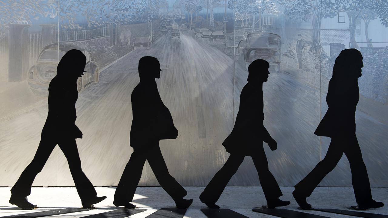 Abbey Road sculpture in Walnut Ridge