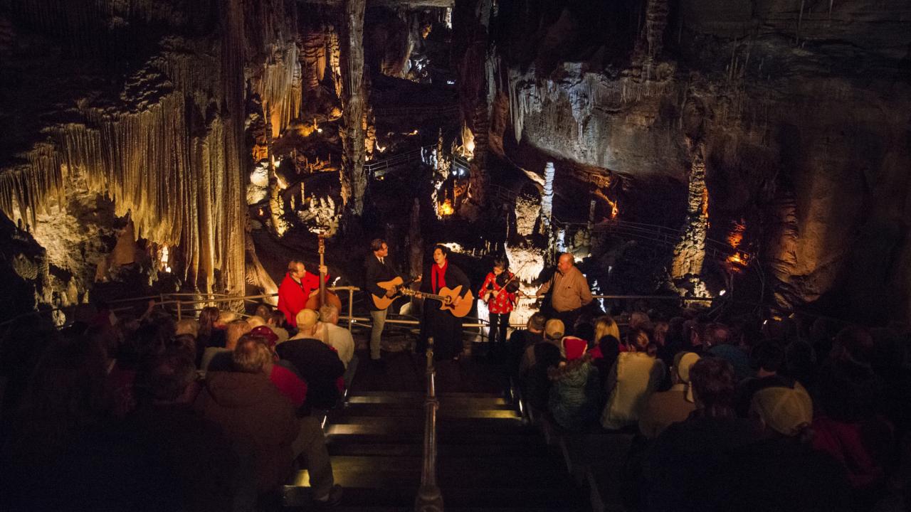 Caroling in the Caverns at Blanchard Springs Caverns in Mountain View