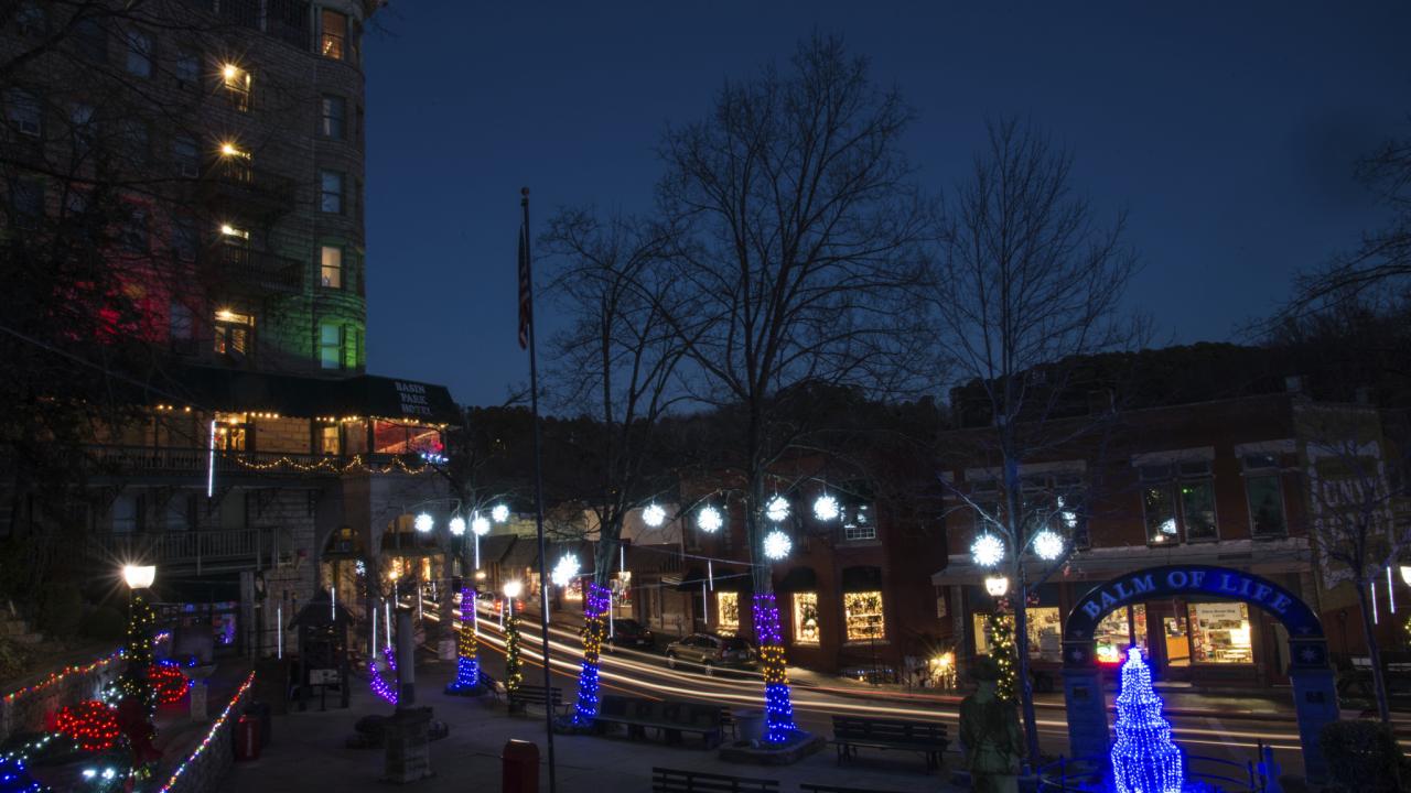 Downtown Eureka Springs during the Holidays
