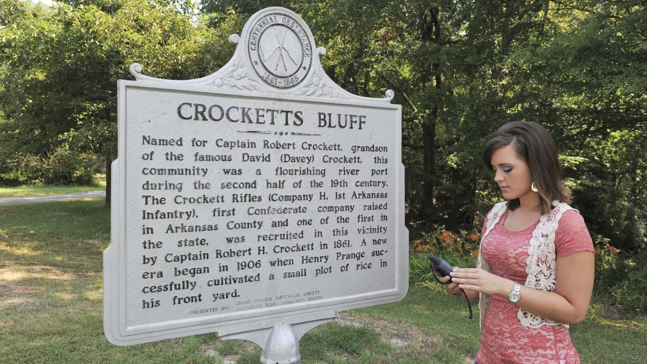 geocaches are found at some of the most historic spots along the southern section of Arkansas' Great River Road