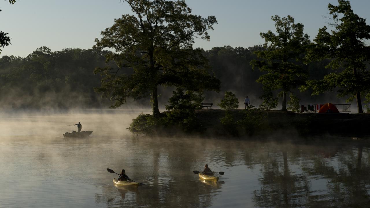 Bear Creek Lake, located on the northern section of Mississippi River State Park