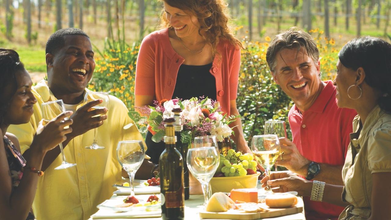 Wine tasting at Chateau Aux Arc vineyard