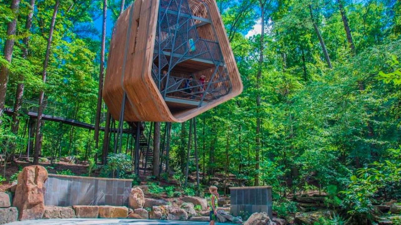 The Bob and Sunny Evans Tree House at Garvan Woodland Gardens in Hot Springs 