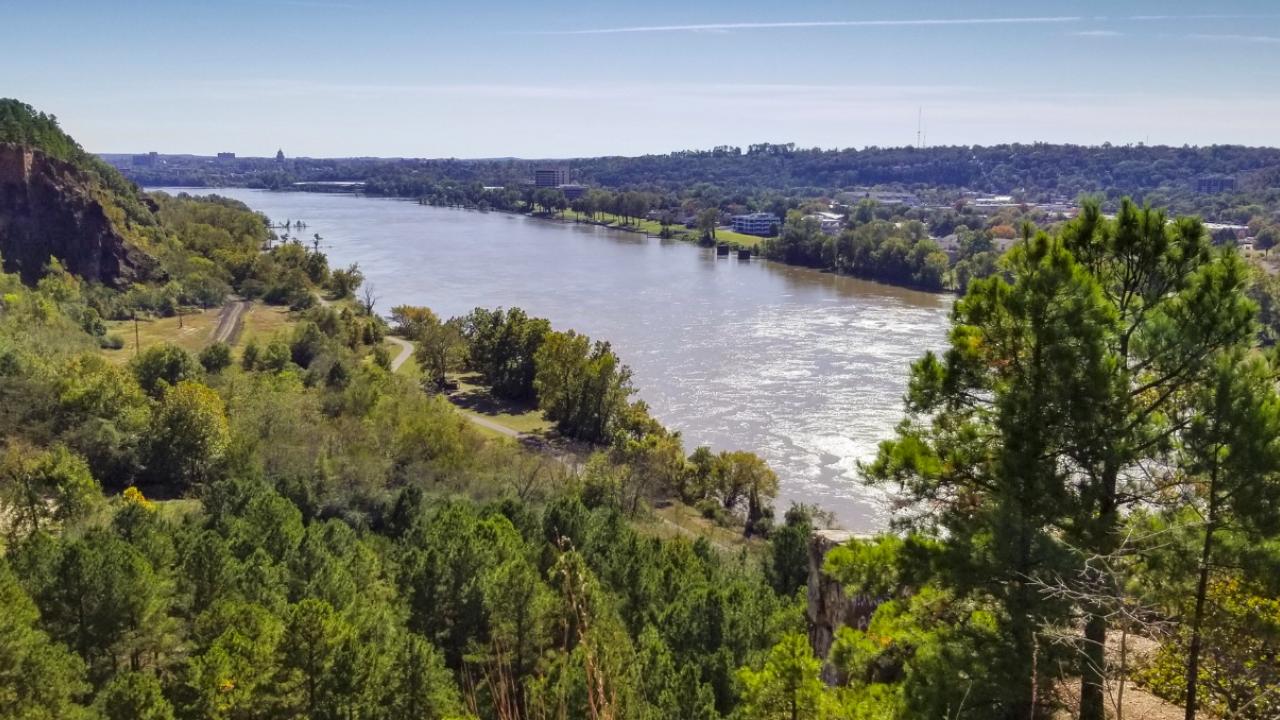 The view from Emerald Park in North Little Rock 