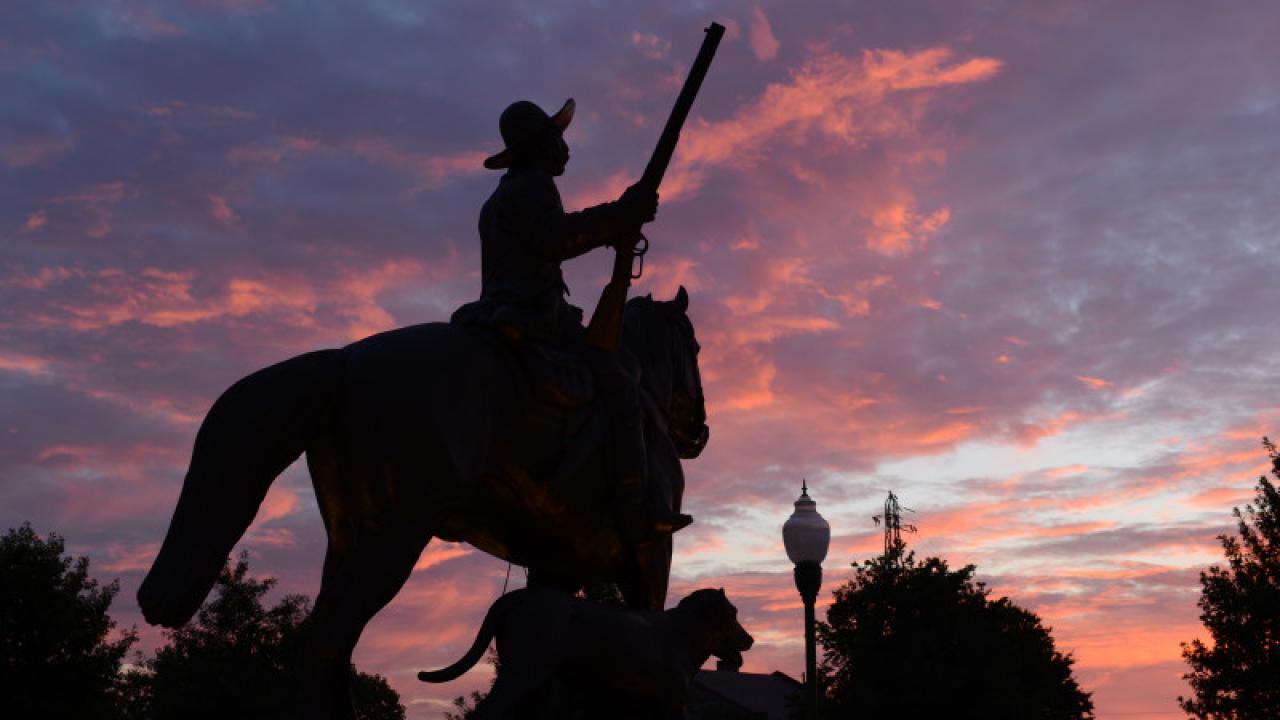 Bass Reeves statue in Fort Smith, Arkansas