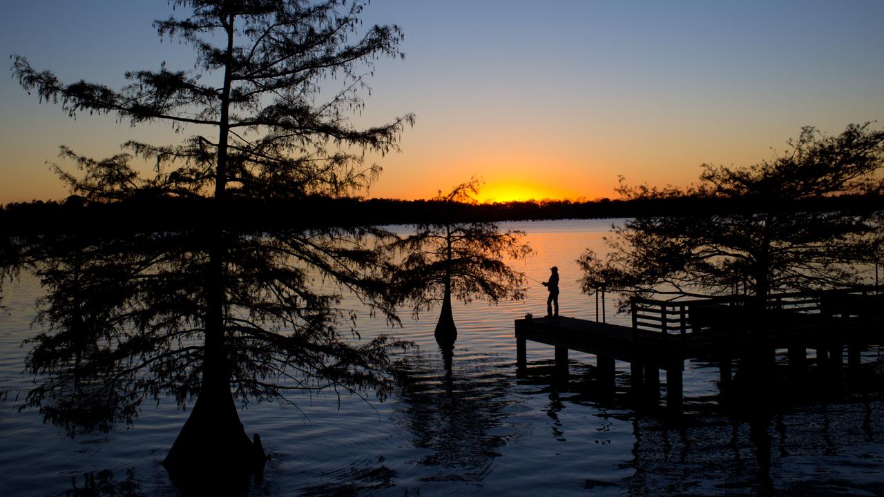 Fishing on Lake Chicot