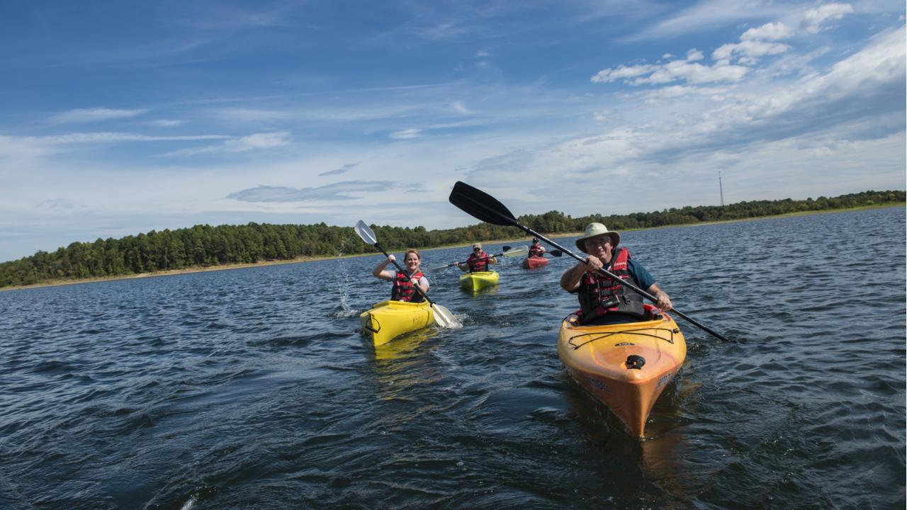 Paddling on DeGray Lake