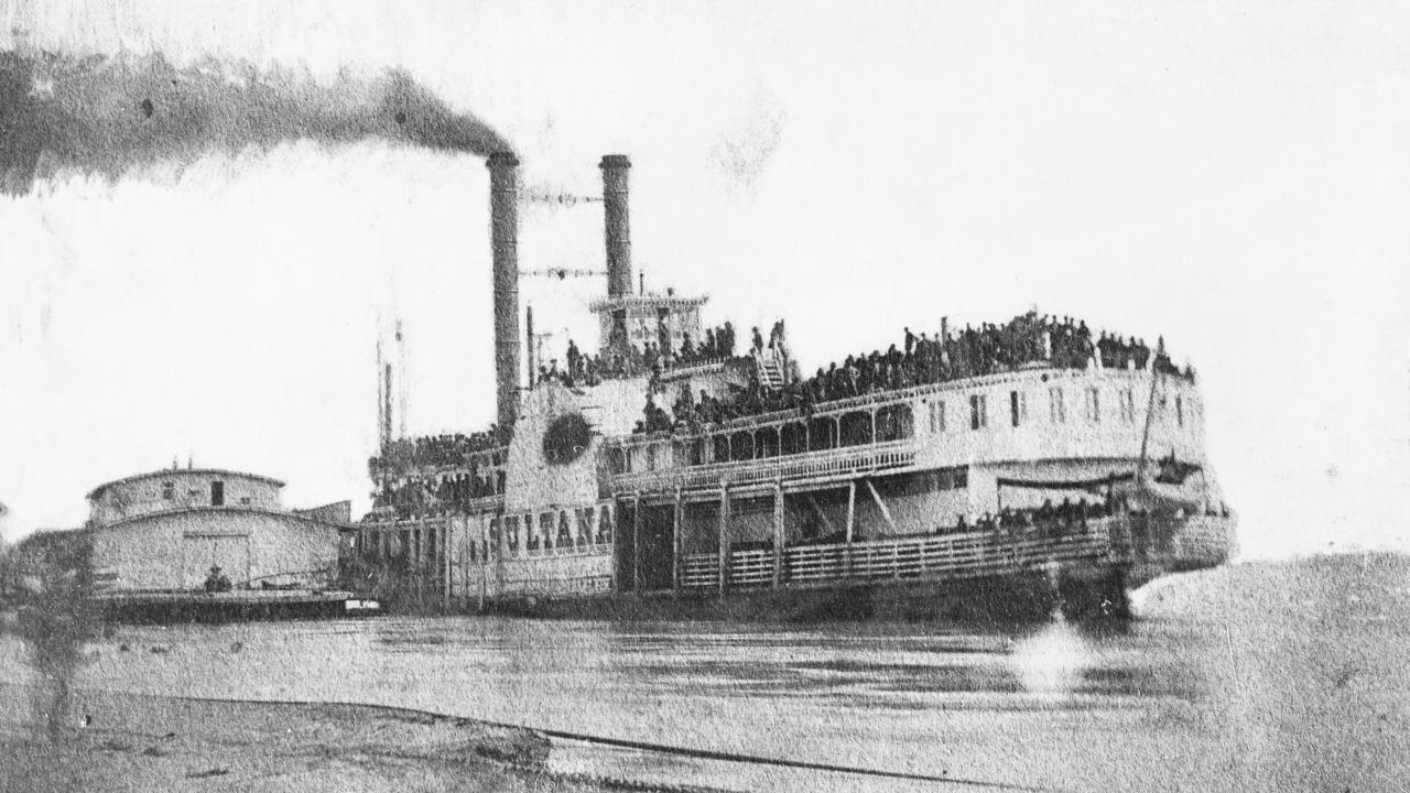 The last photo of the Sultana was taken in Helena, days before it sank.