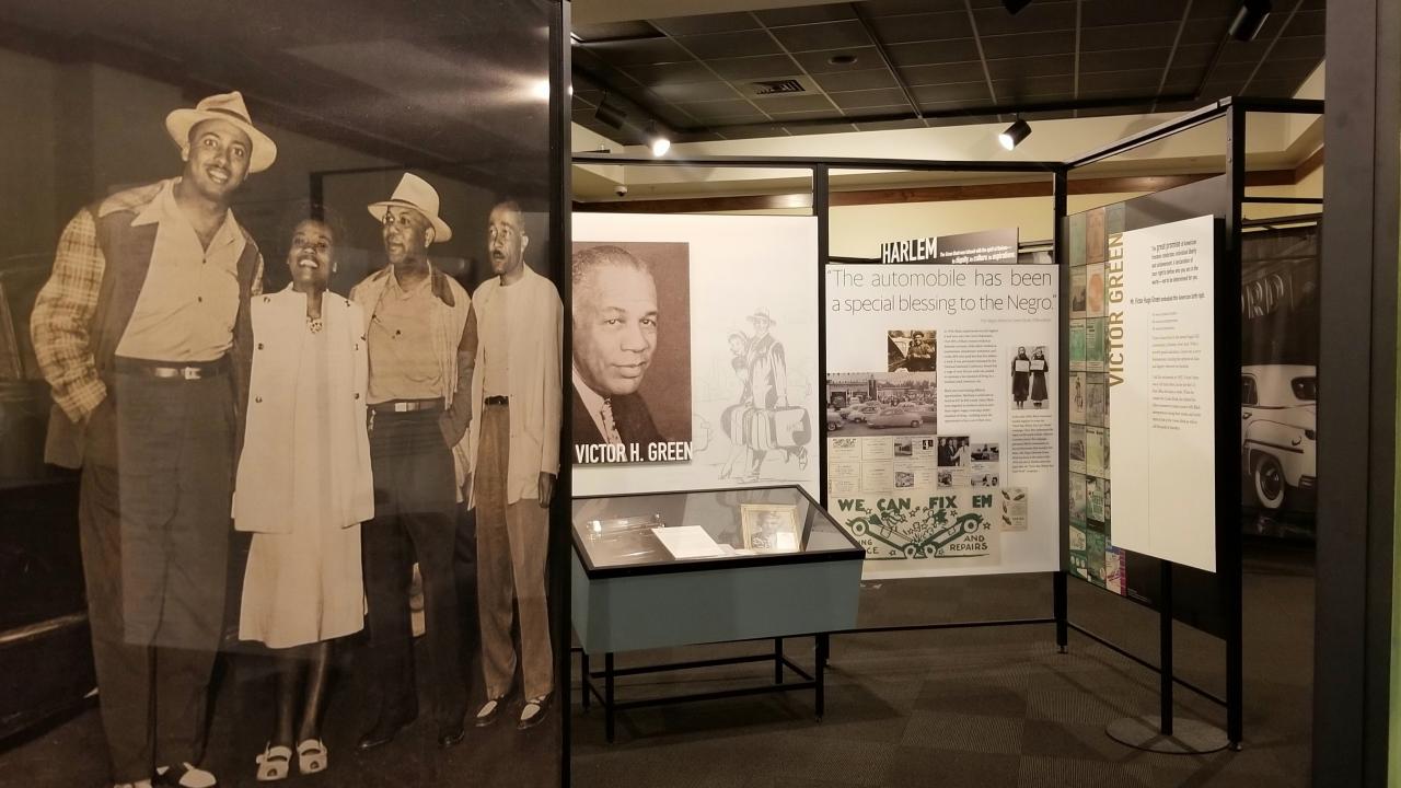 The Negro Motorist Green Book exhibit at Mosaic Templars Cultural Center in Little Rock