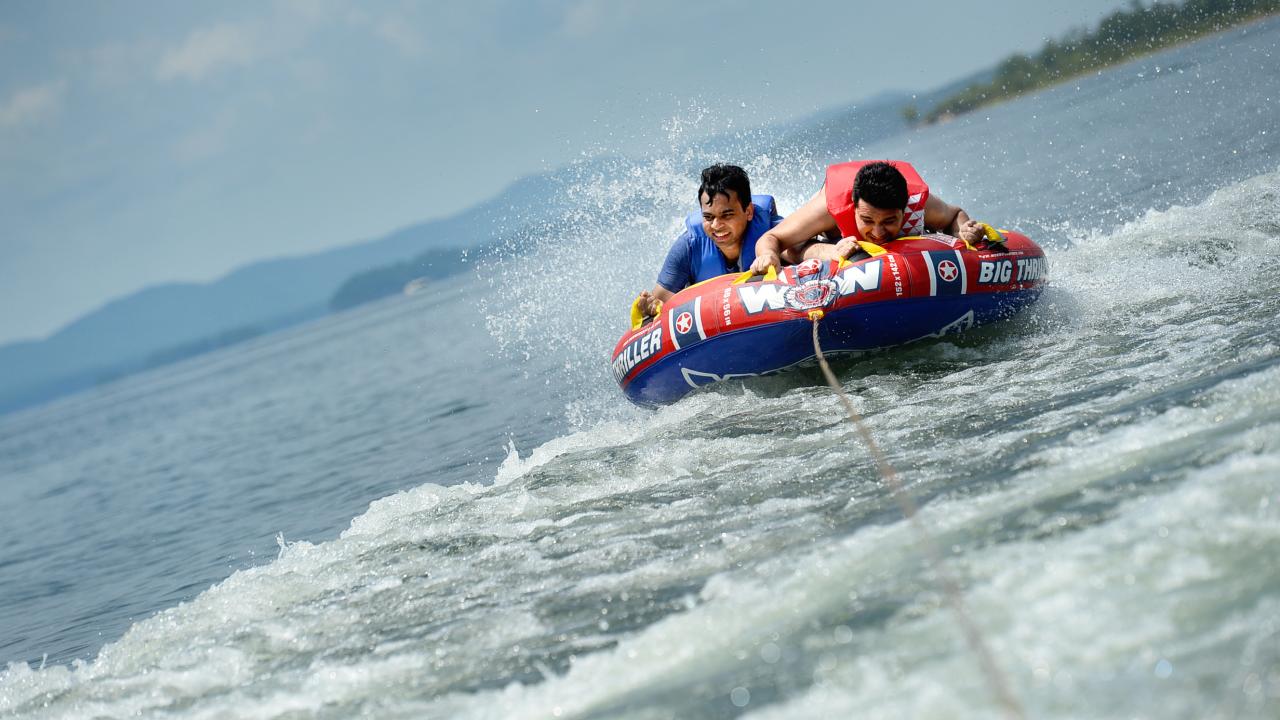 Tubing on Lake Ouachita