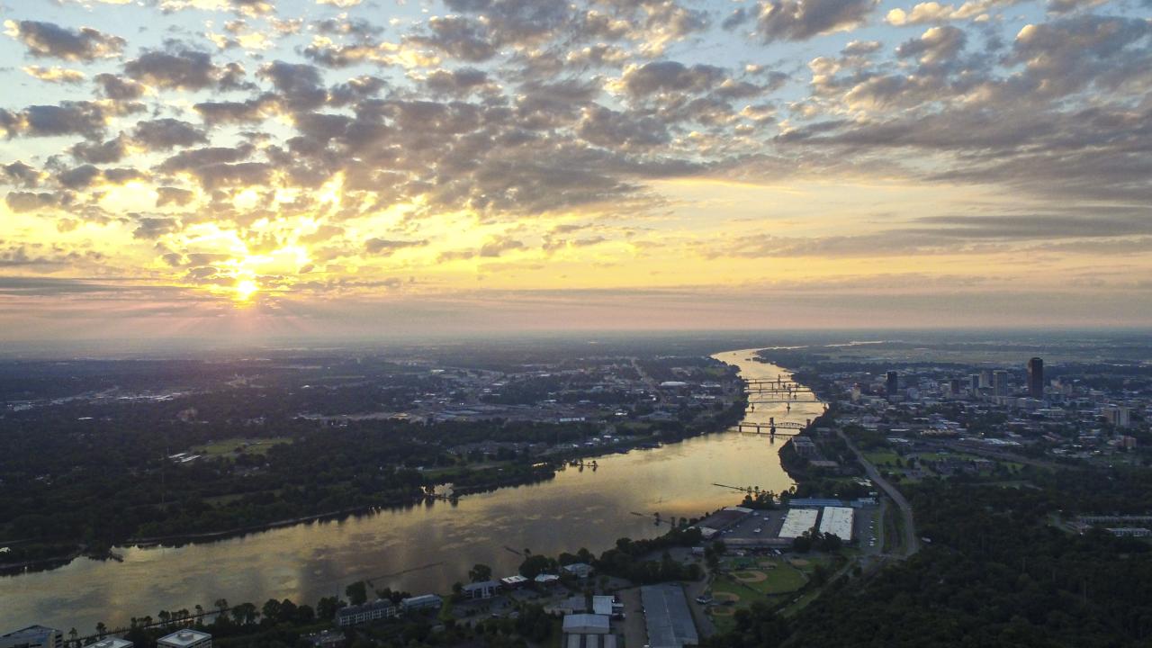 View of the Arkansas River from North Little Rock 