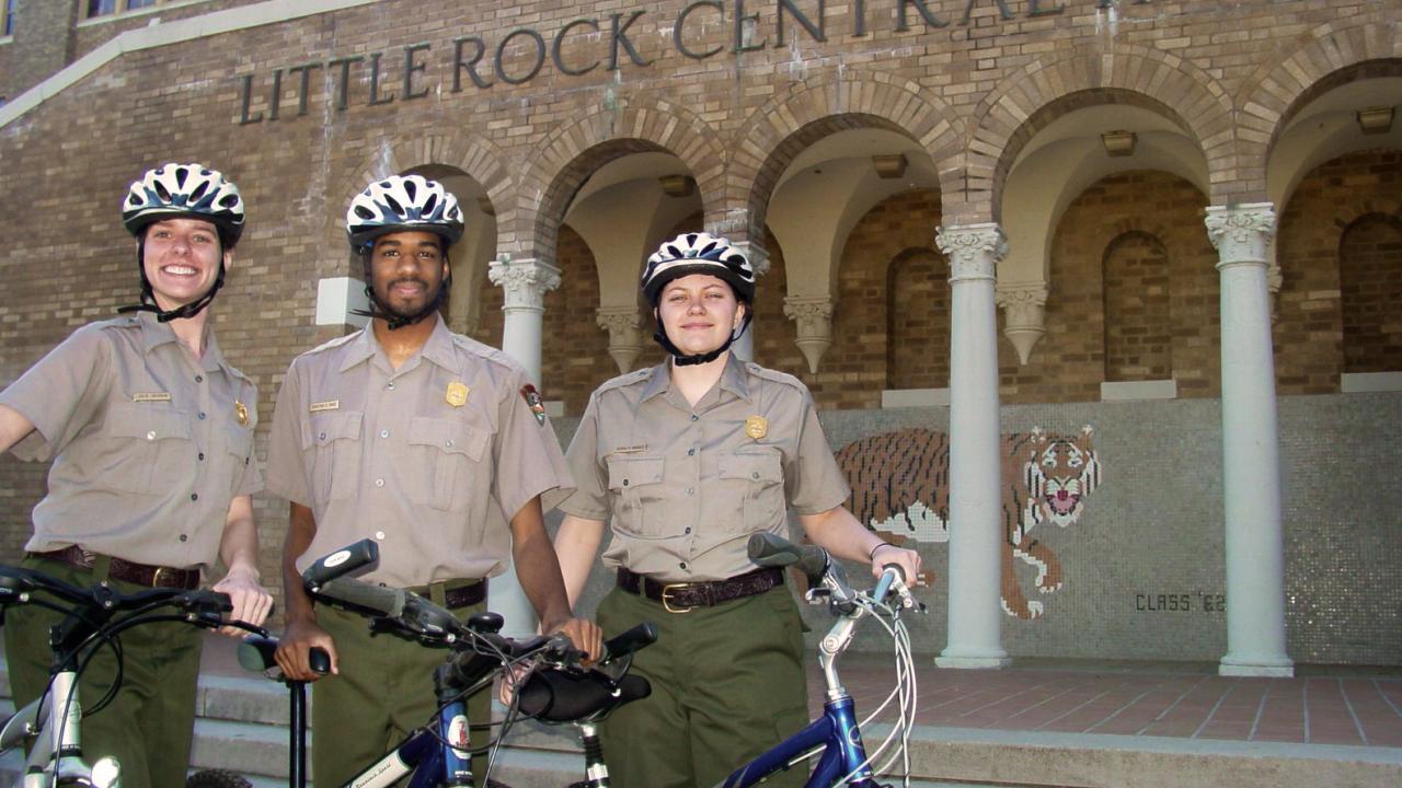 Civil rights bike tours at Little Rock Central High School
