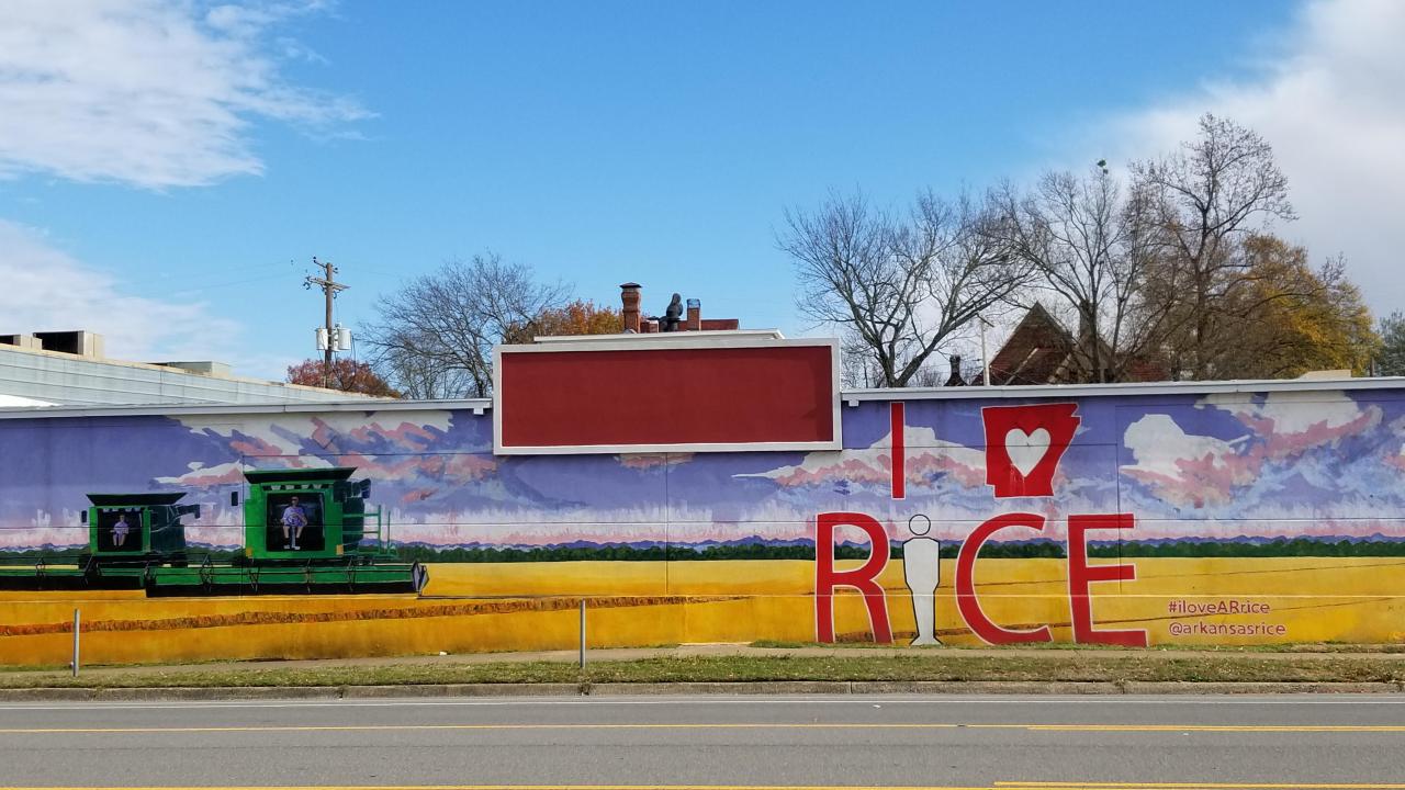 I Love Rice Mural in Little Rock