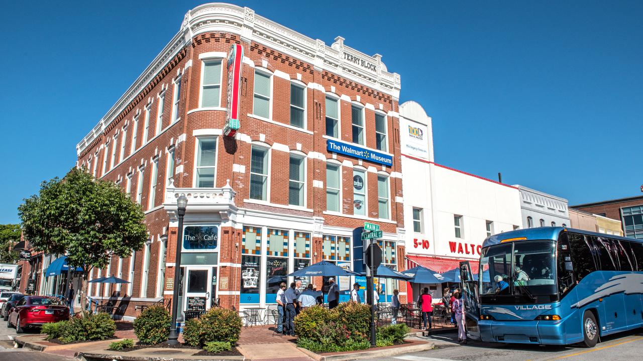 The Walmart Museum on the Corner of the Bentonville Square