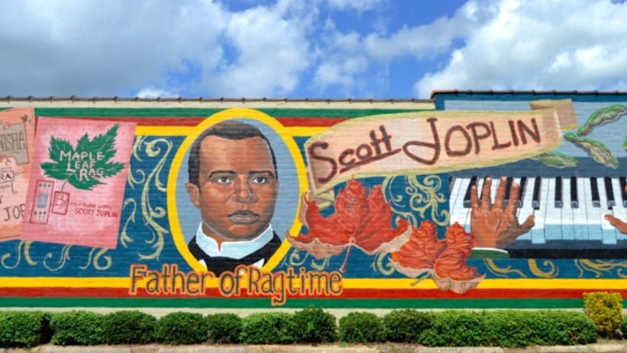 Scott Joplin mural in Texarkana 
