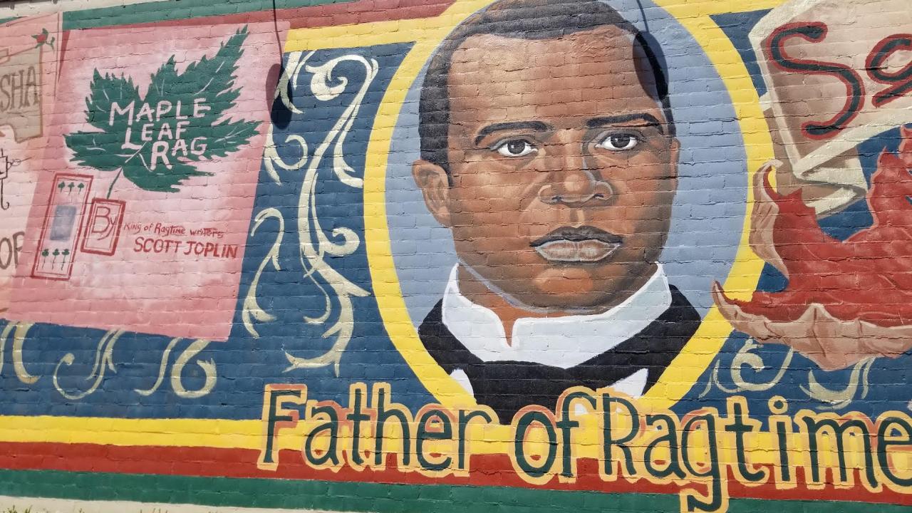 Scott Joplin mural in Texarkana